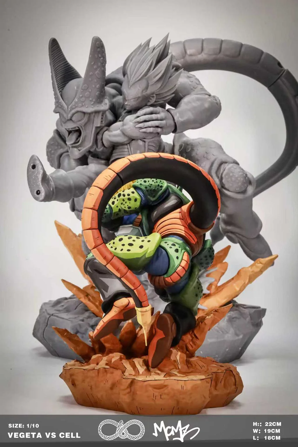 Boundless Blank Studio - Cell VS Vegeta Manga Color Dragon Ball Statue