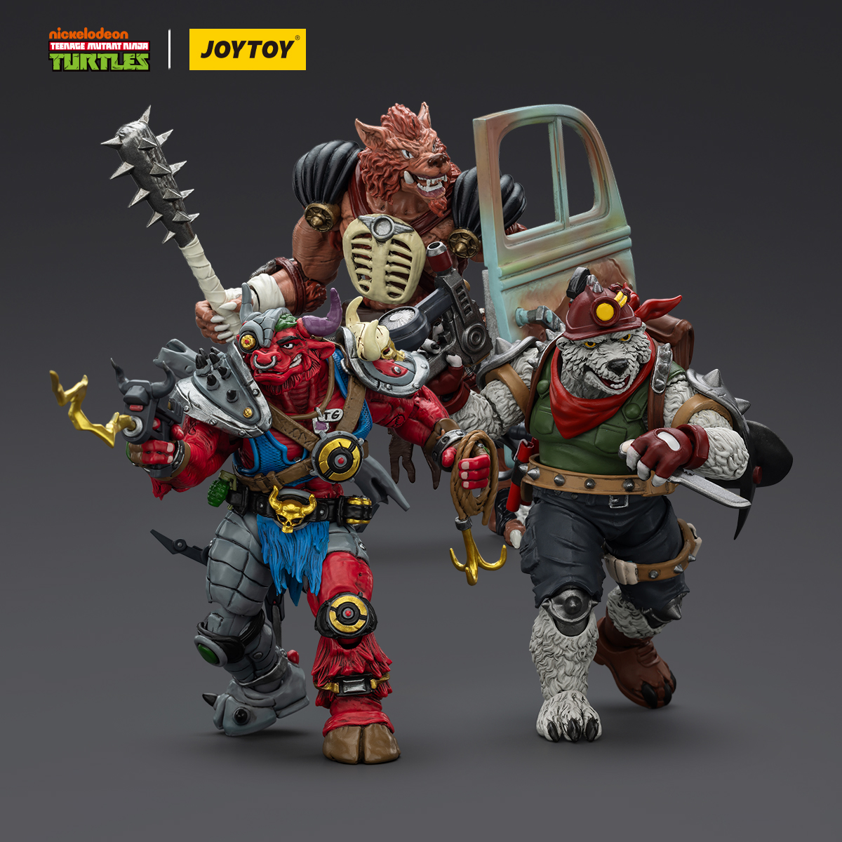 JOYTOY 1/18 TMNT - Dirtbag & Groundchuck & Rahzar JT01505 & JT01512 & JT01529 Action Figure