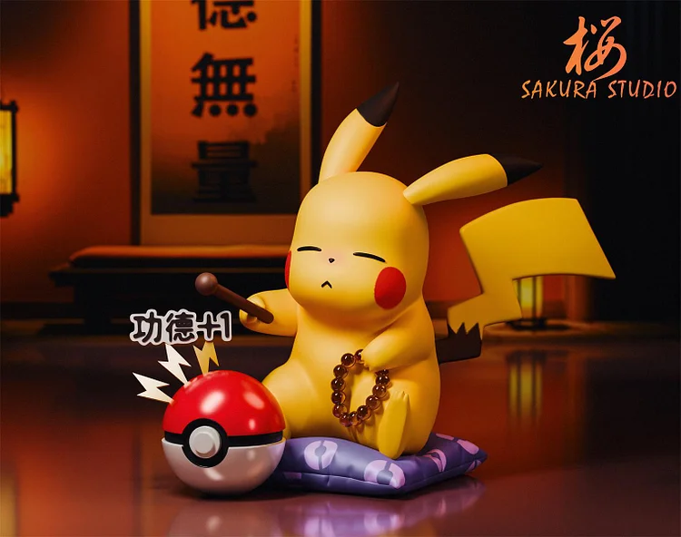 SAKURA Studio - Pokémon Pikachu Tapping the Mokugyo Statue(GK)