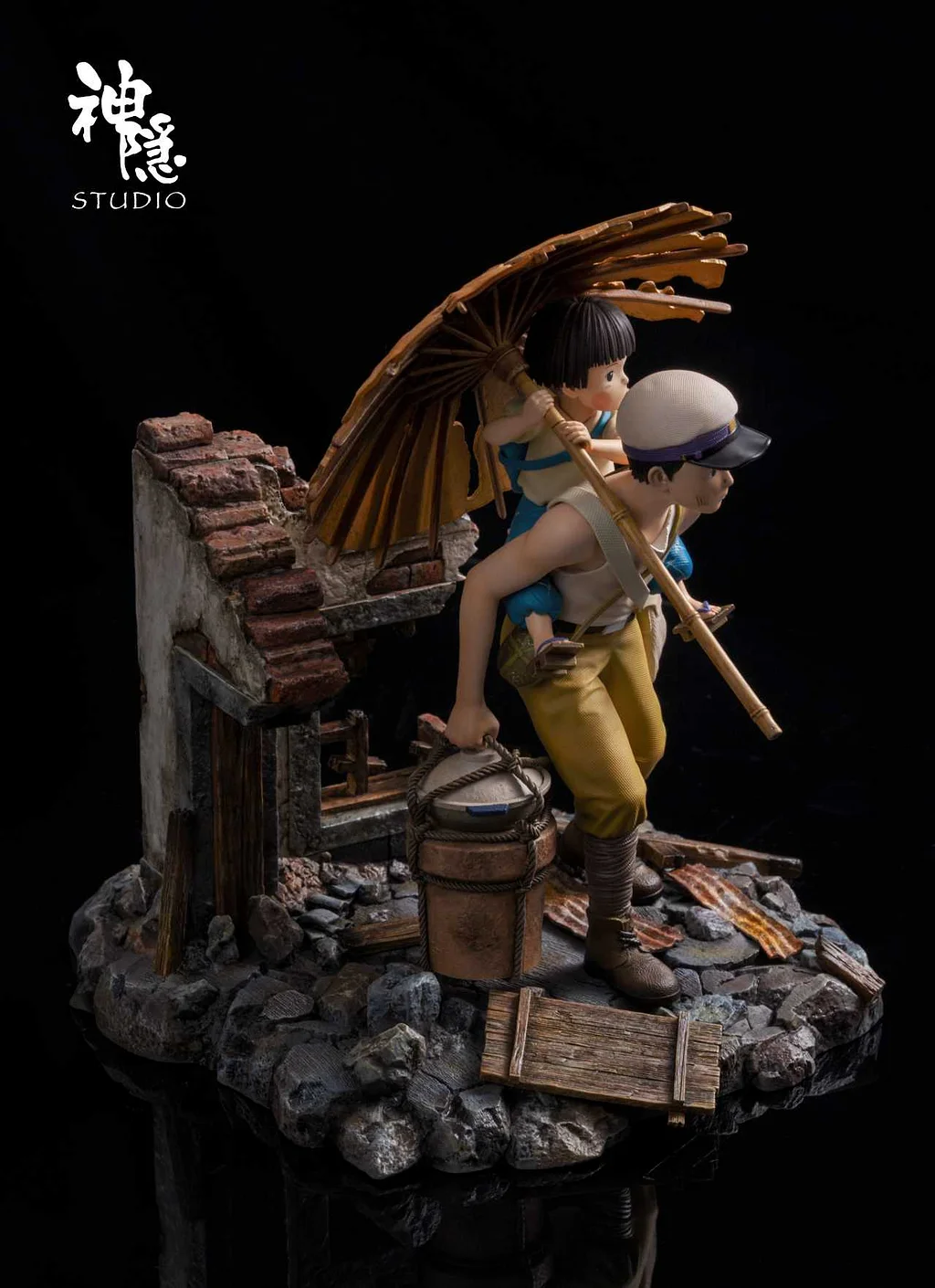 ShenYin Studio - Grave of Fireflies Seita & Setsuko Statue