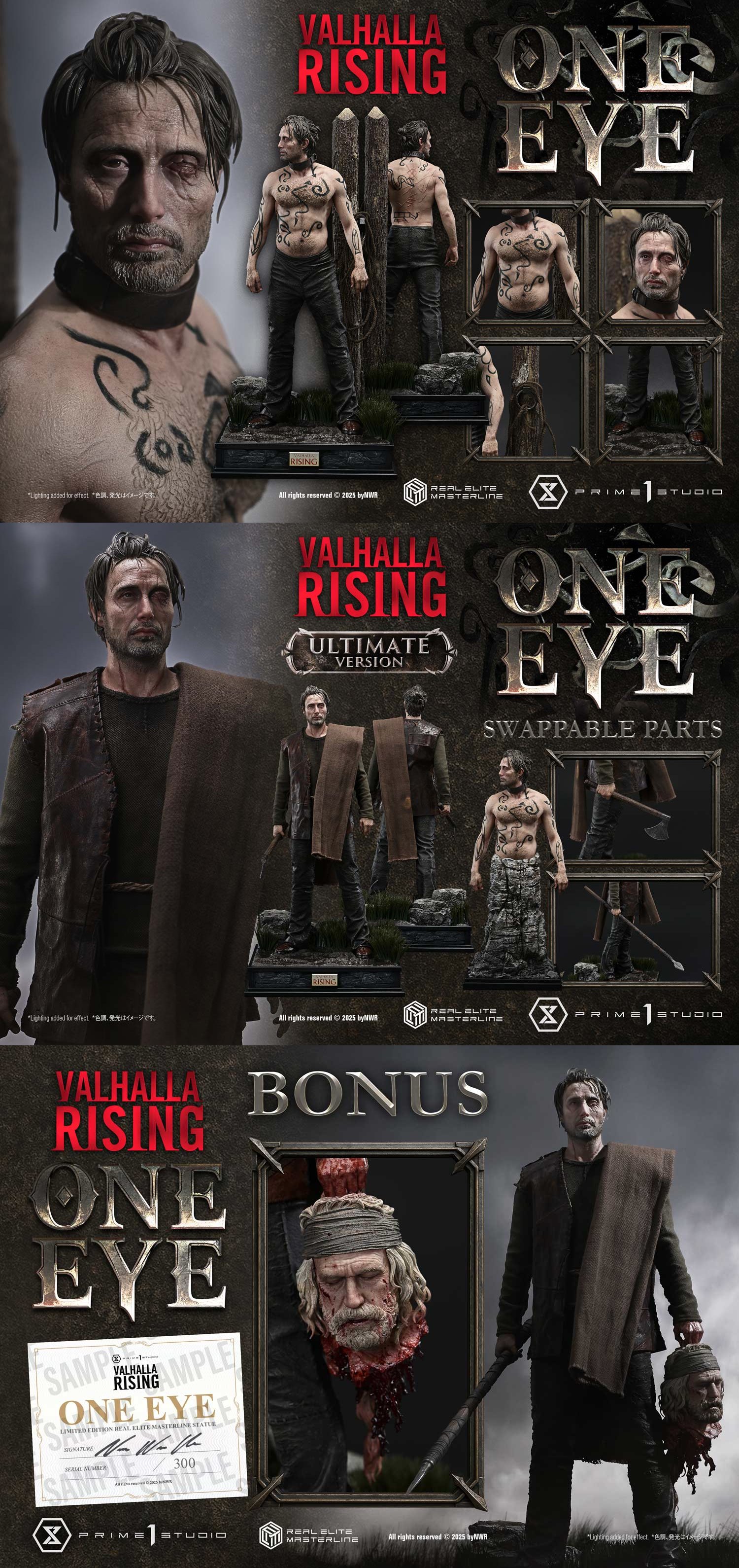Prime 1 Studio - Real Elite Masterline Valhalla Rising One Eye REMVR-01 REMVR-01UT REMVR-01UTS (Licensed) 1/4 Action Figure