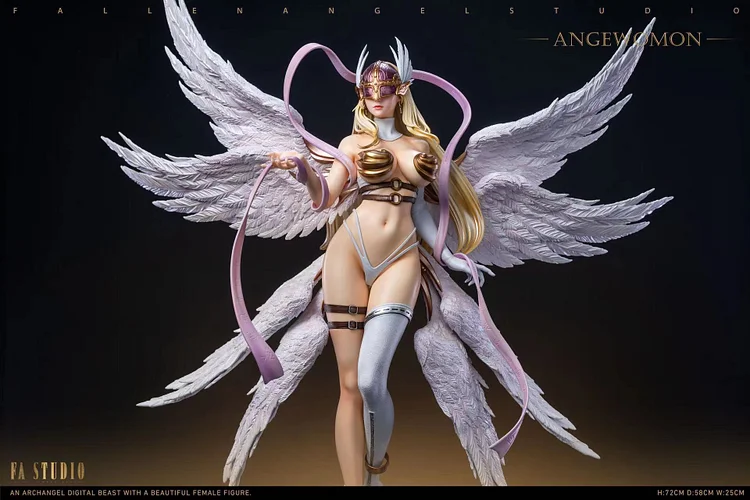 PRE-ORDER Fallen Angel Studio - Digimon - Angewomon & Lady Devimon - 1/4 Scale Resin Statue(GK) (Adult 18+)