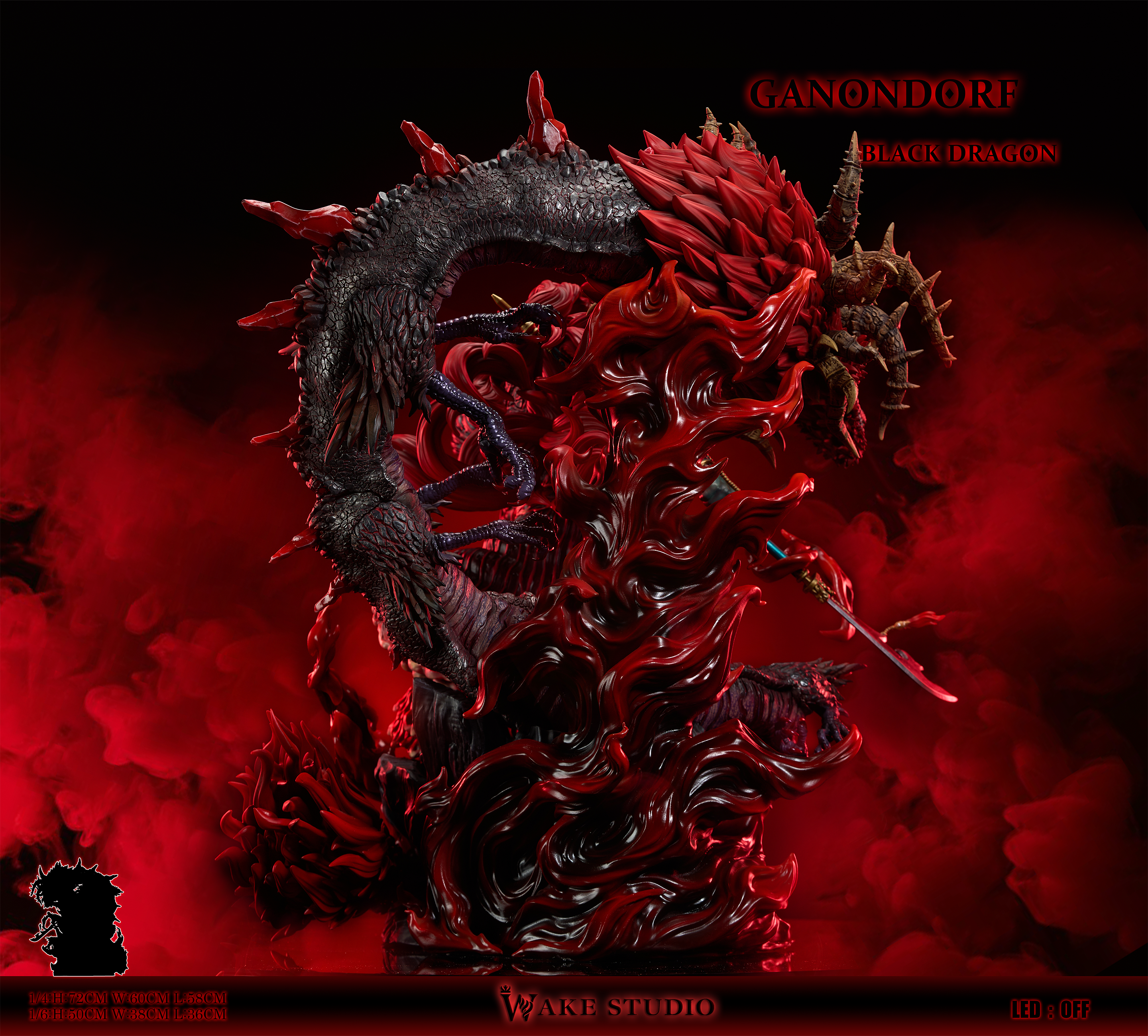 Wake Studio - The Legend of Zelda - Ganondorf with LED  1/4 & 1/6 Statue(GK)