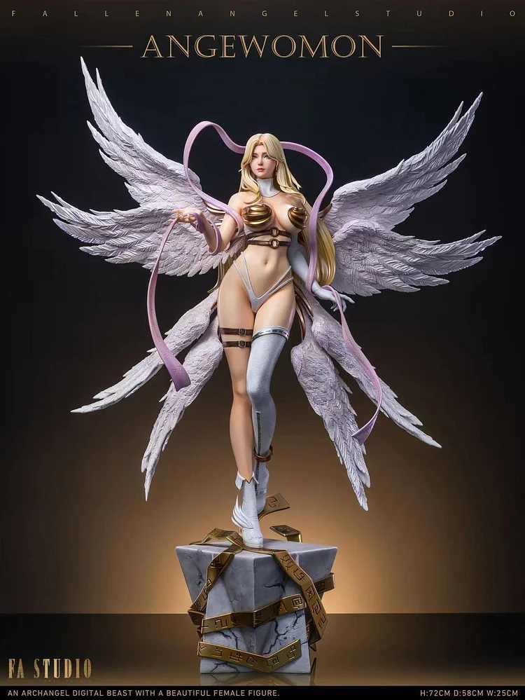 PRE-ORDER Fallen Angel Studio - Digimon - Angewomon & Lady Devimon - 1/4 Scale Resin Statue(GK) (Adult 18+)