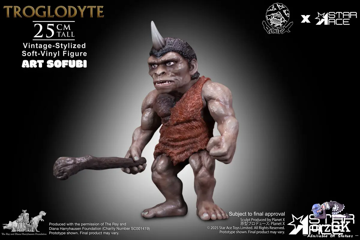 Star Ace Toys - TROGLODYTE Vintage-Stylized Soft-Vinyl Figure ART SOFUBI SA3093 (Licensed)Statue 