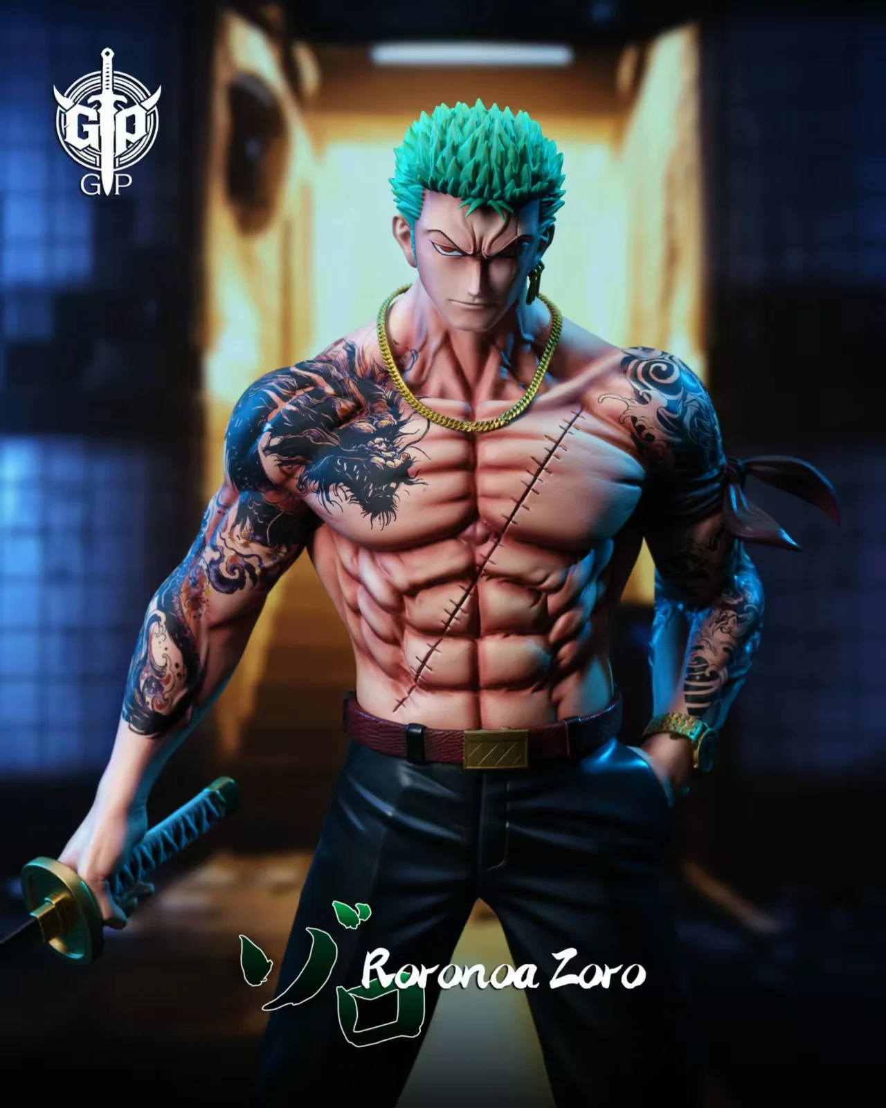 GP Studio - Teddyboy Series Nine Dragons Zoro One Piece Statue
