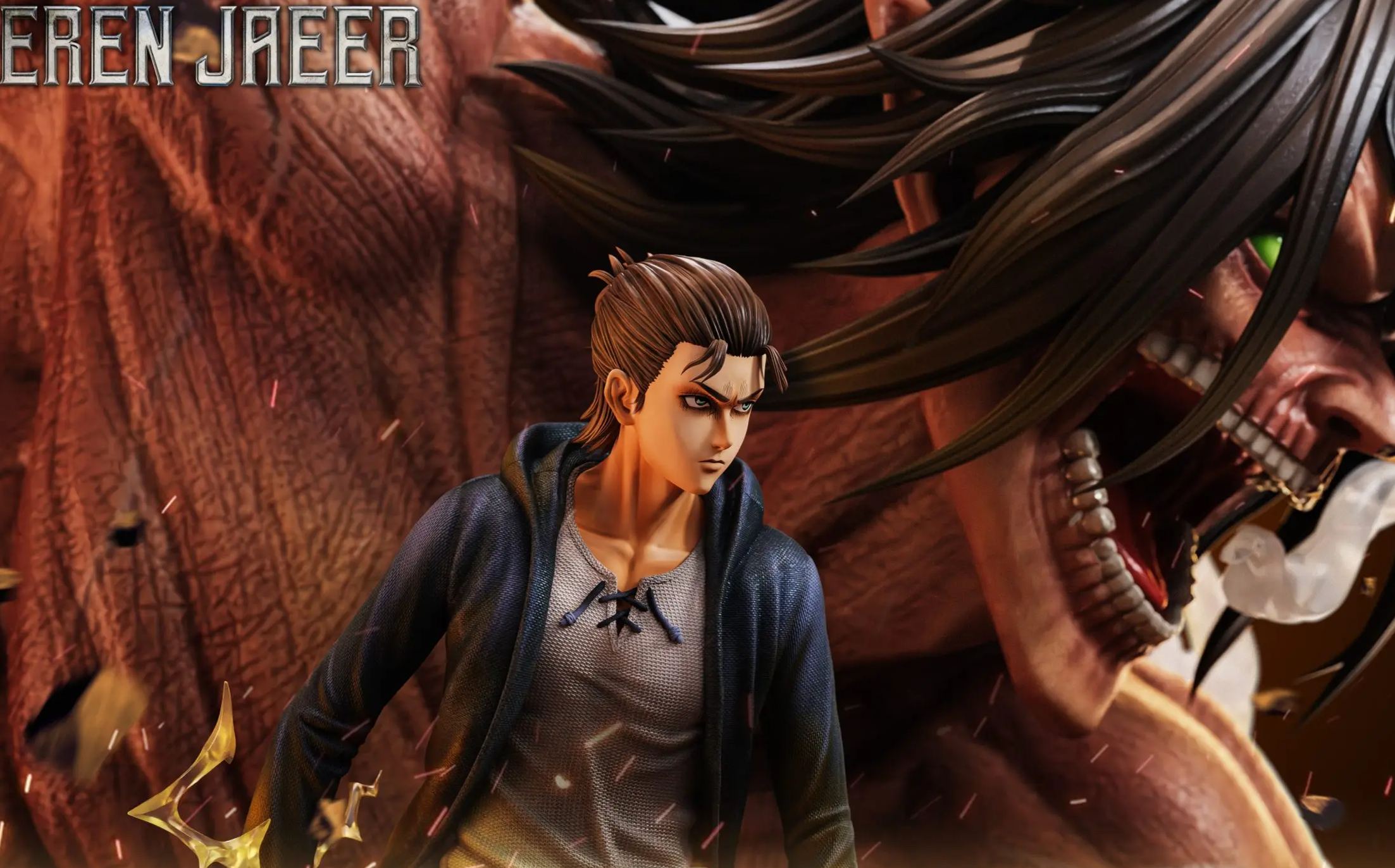 Void Studio - Attack on Titan The Nine Titans Resonance Series First Wave: Eren vs. Pieck Statue 