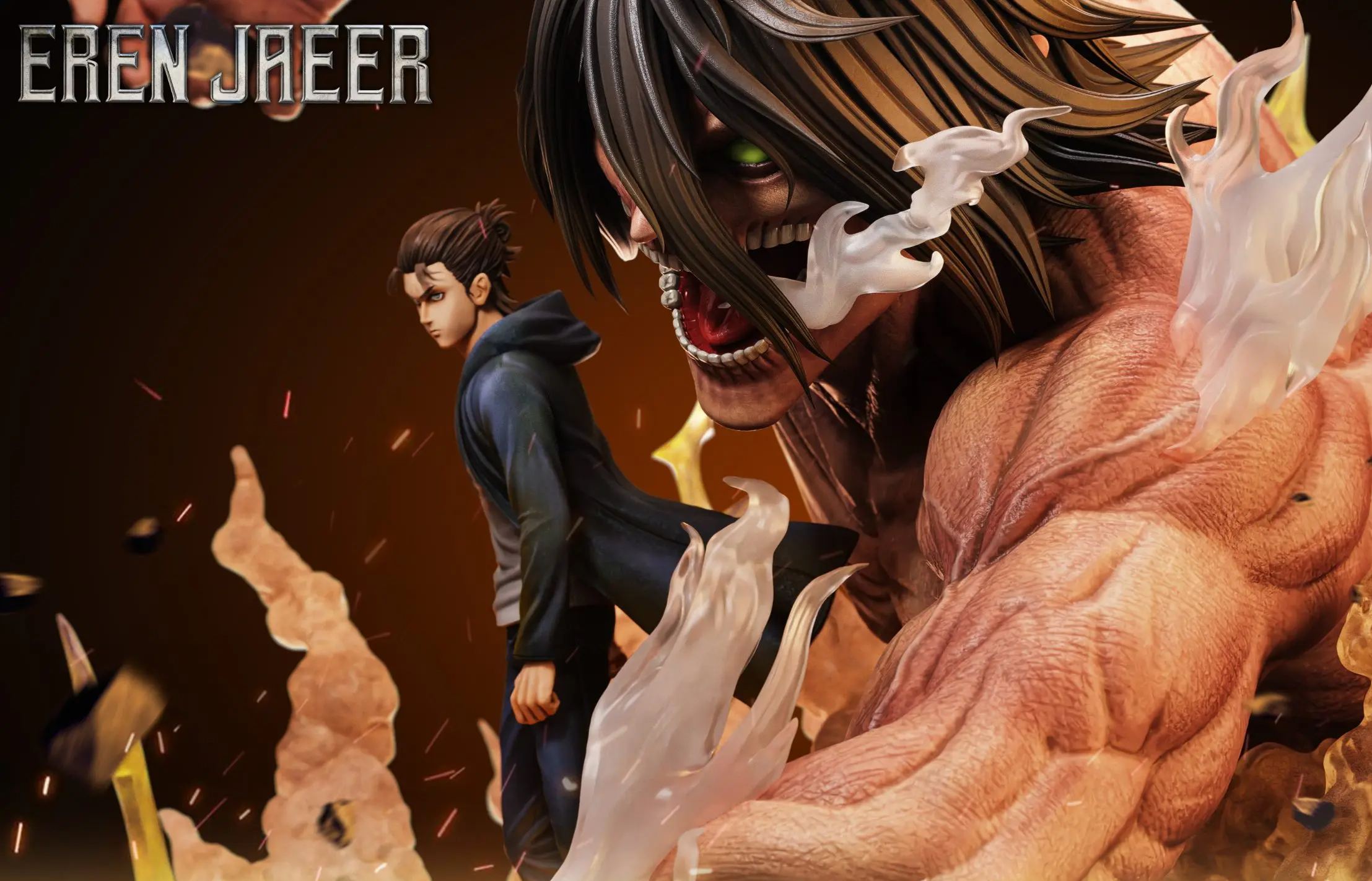 Void Studio - Attack on Titan The Nine Titans Resonance Series First Wave: Eren vs. Pieck Statue 