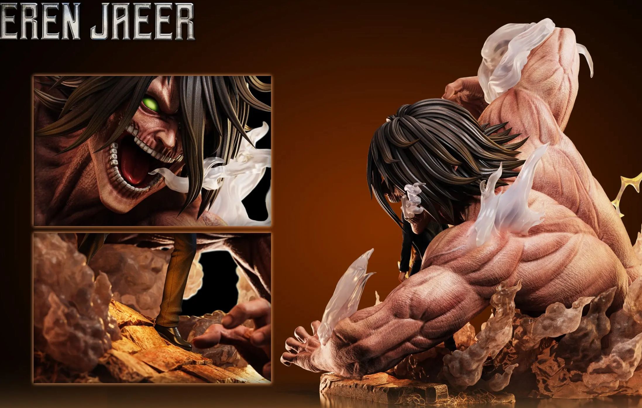 Void Studio - Attack on Titan The Nine Titans Resonance Series First Wave: Eren vs. Pieck Statue 