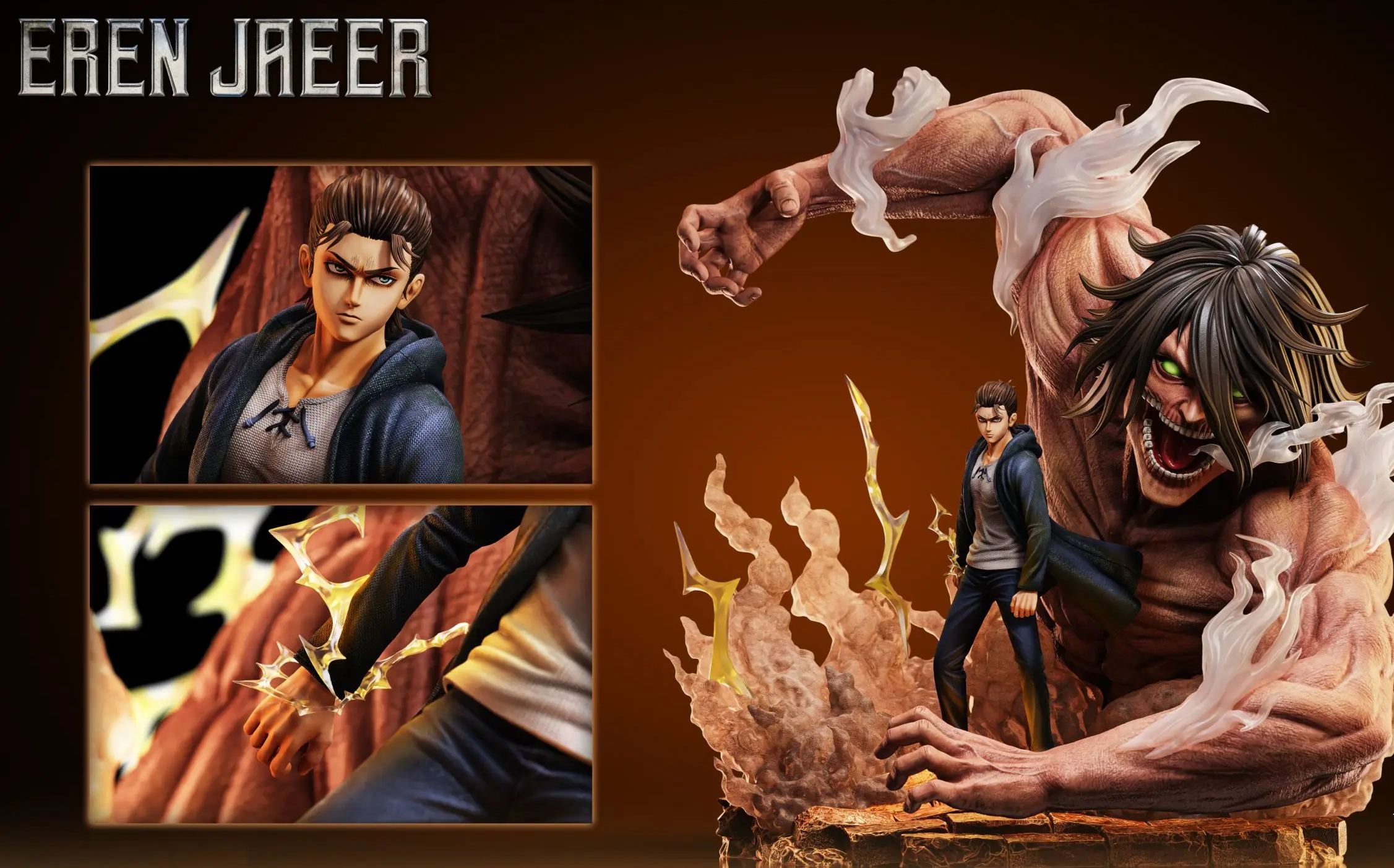 Void Studio - Attack on Titan The Nine Titans Resonance Series First Wave: Eren vs. Pieck Statue 