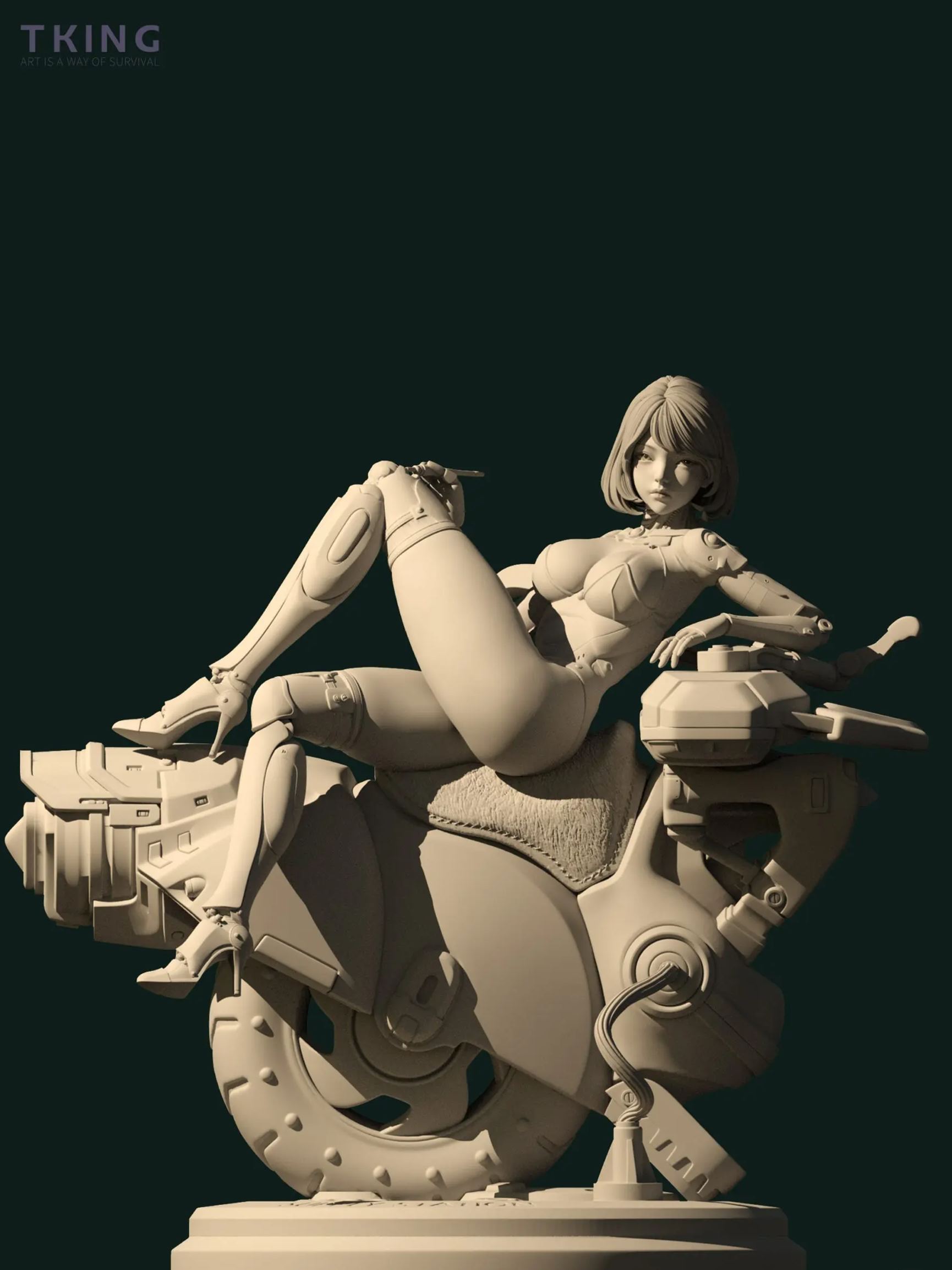 Tking Studio - Lucy GK White Model Cyberpunk: Edgerunners Statue 