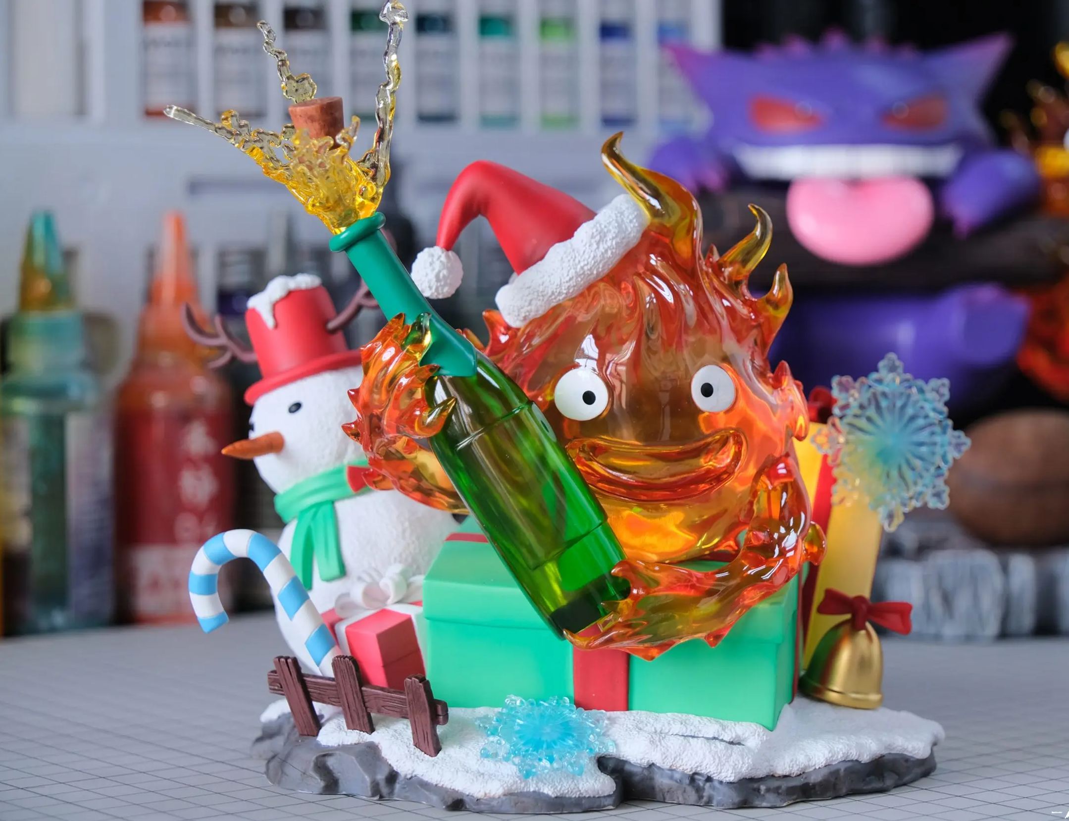 MMLAND Studio - Christmas Calcifer Howl's Moving Castle Statue 