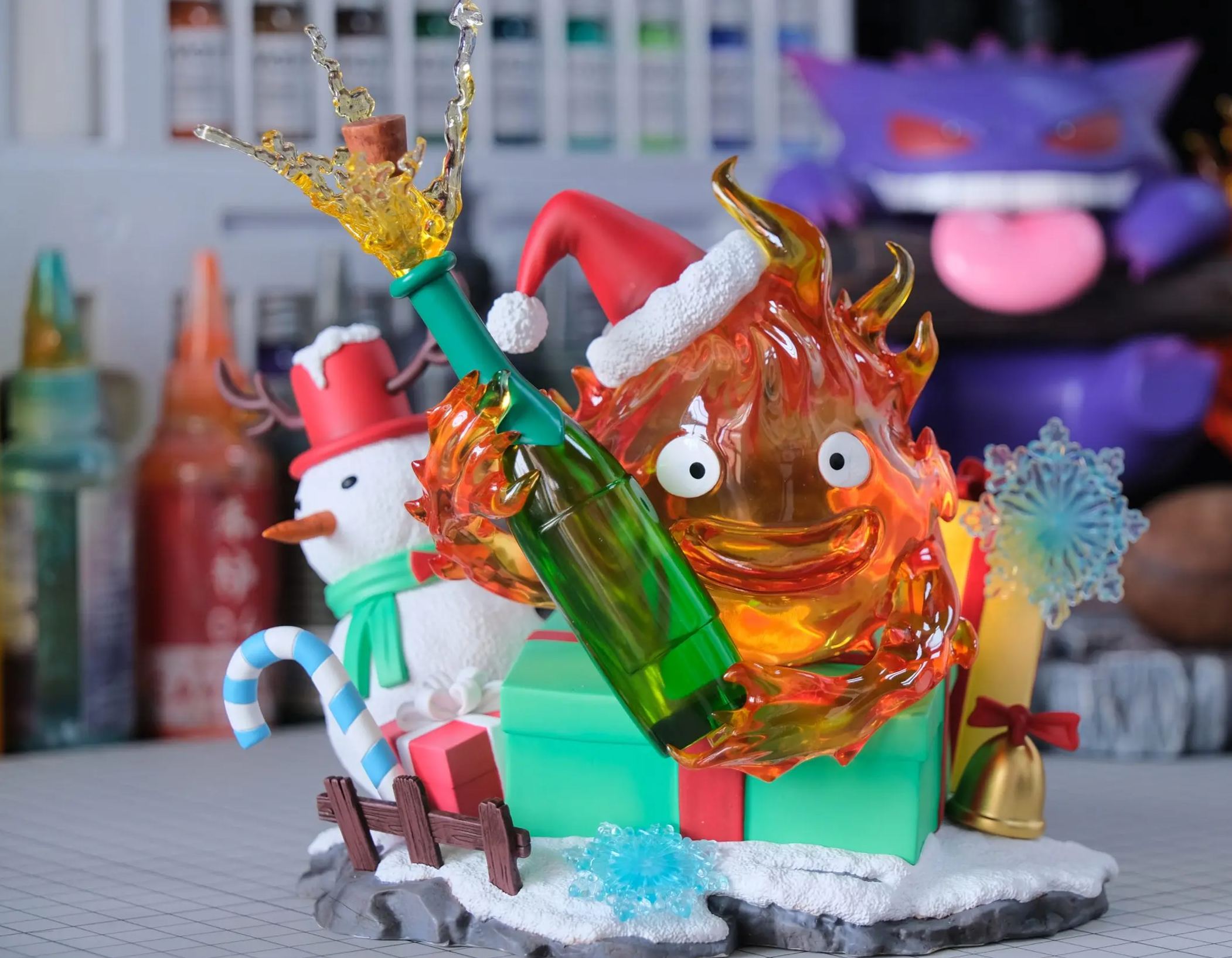 MMLAND Studio - Christmas Calcifer Howl's Moving Castle Statue 