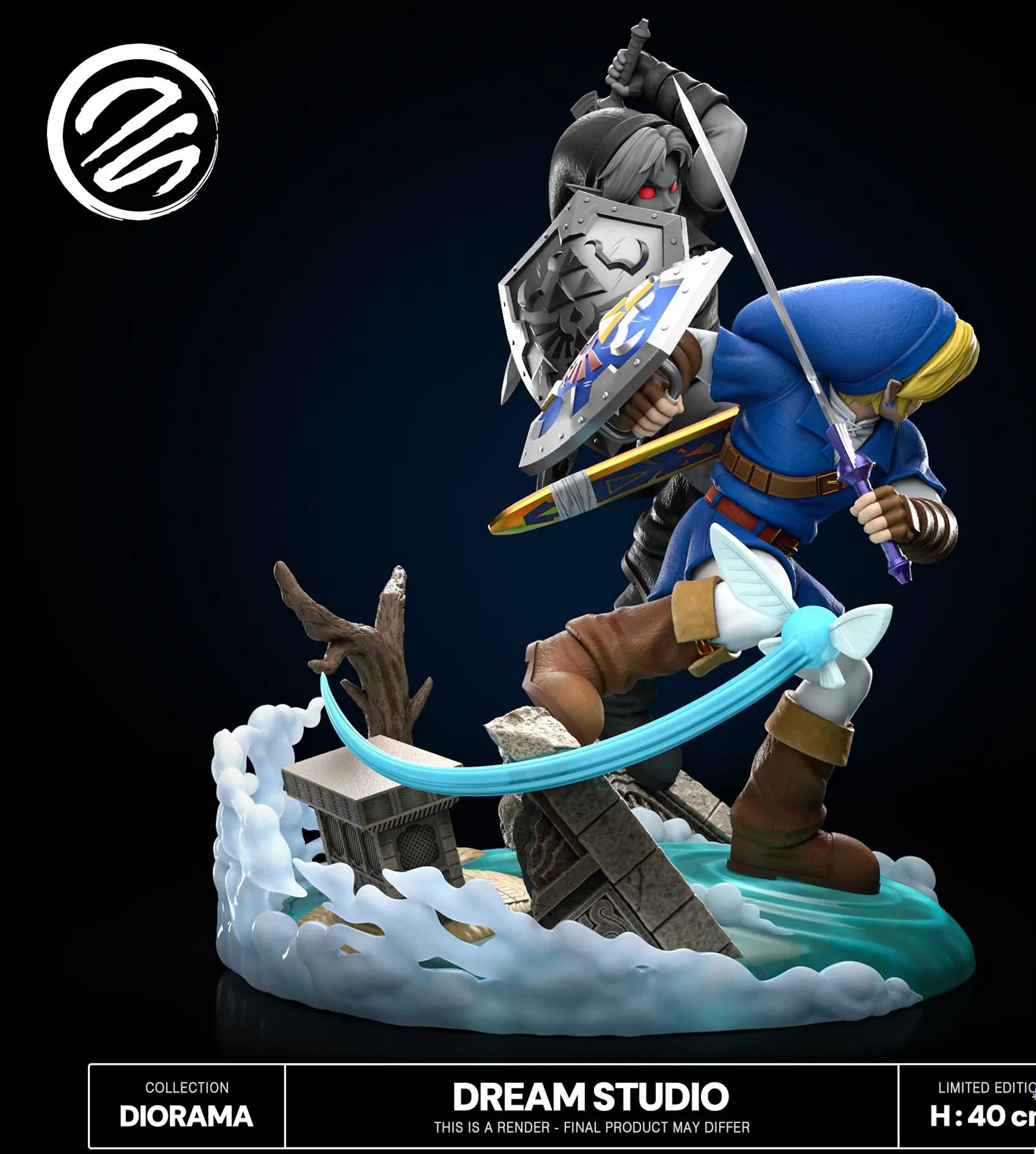 Dream Studio - Link Vs Dark Link The Legend of Zelda Statue 
