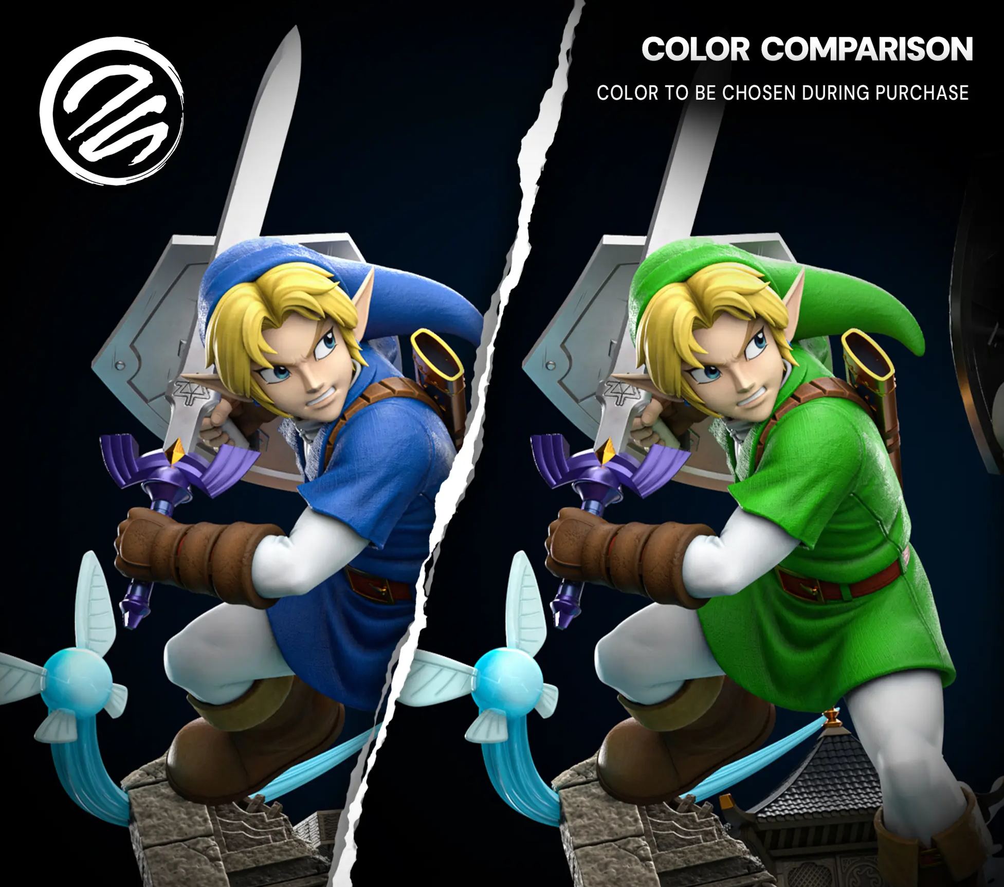 Dream Studio - Link Vs Dark Link The Legend of Zelda Statue 