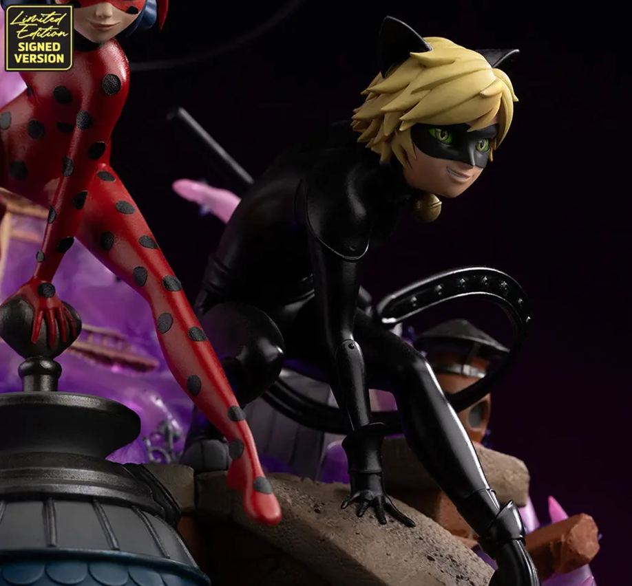 Iron Studio - Lady Bug and Cat Noir Miraculous 10th Anniversary Signed Edition - Deluxe Art Scale 1/10 Statue (Licensed)