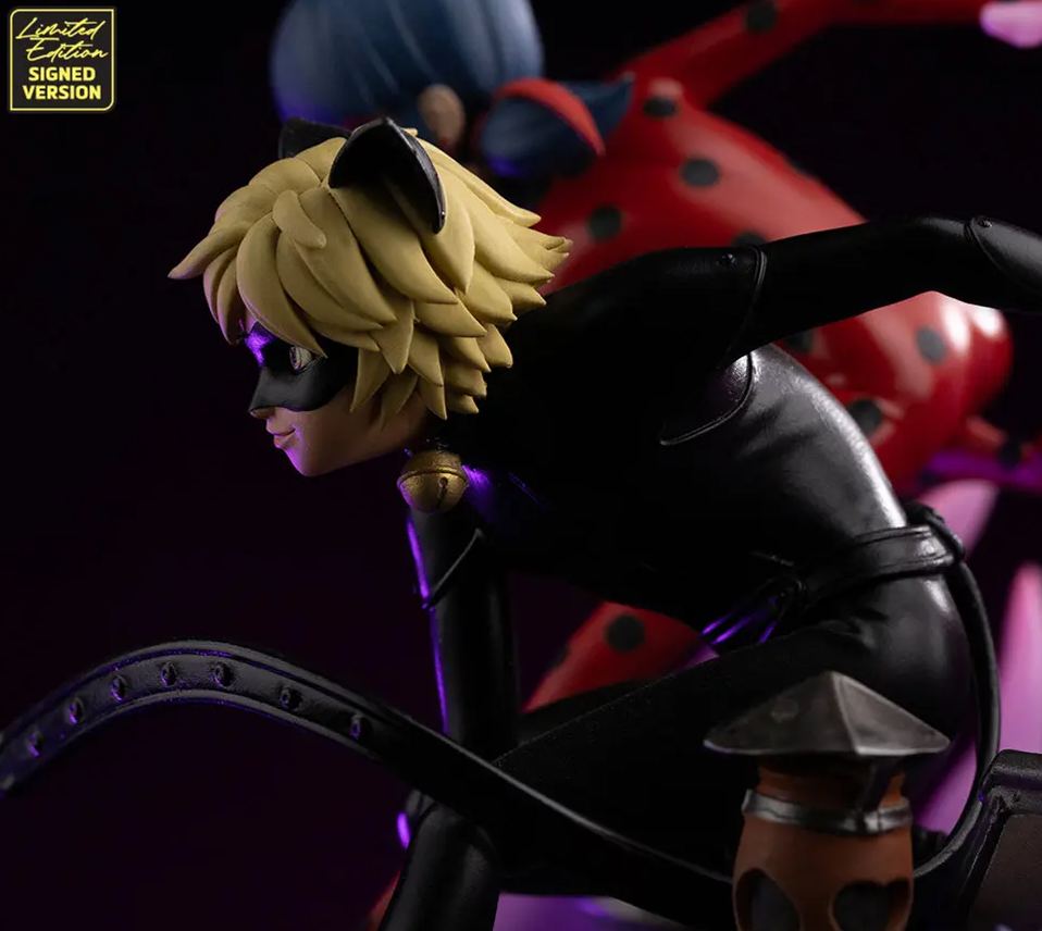 Iron Studio - Lady Bug and Cat Noir Miraculous 10th Anniversary Signed Edition - Deluxe Art Scale 1/10 Statue (Licensed)