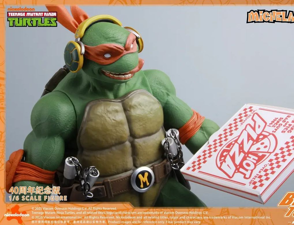 BIGFTOYS - TNMT Michelangelo 40th Anniversary Edition 1/6 Action Figure BIGF-004 (Licensed)Statue 