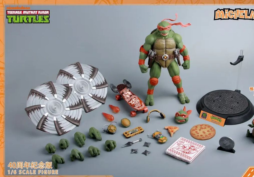 BIGFTOYS - TNMT Michelangelo 40th Anniversary Edition 1/6 Action Figure BIGF-004 (Licensed)Statue 