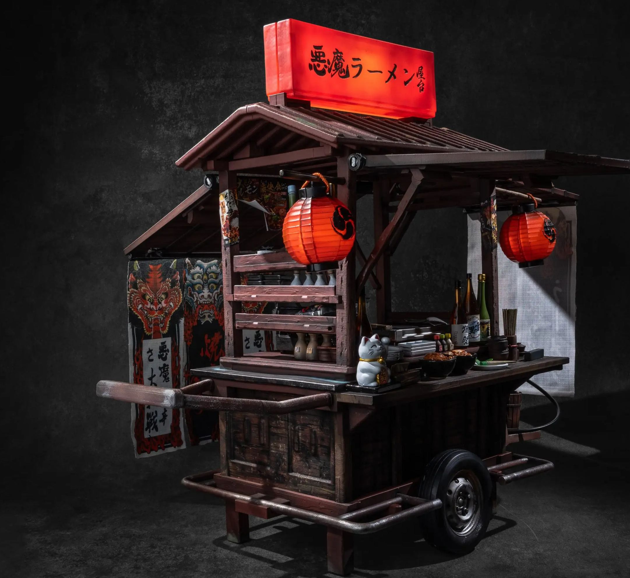 ART FUTURE - Devil Ramen Stall - Kyoukawa Setsuna X Kurono Mei Action Figure X Complete Scene Set (Licensed)Statue 