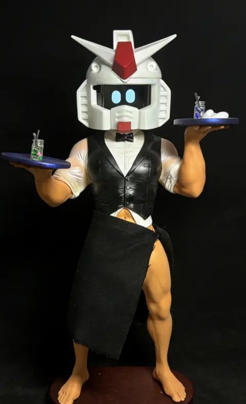 Salted Fish Studio - AI Salted Fish "hi" X "waiter" Statue (Licensed) Statue