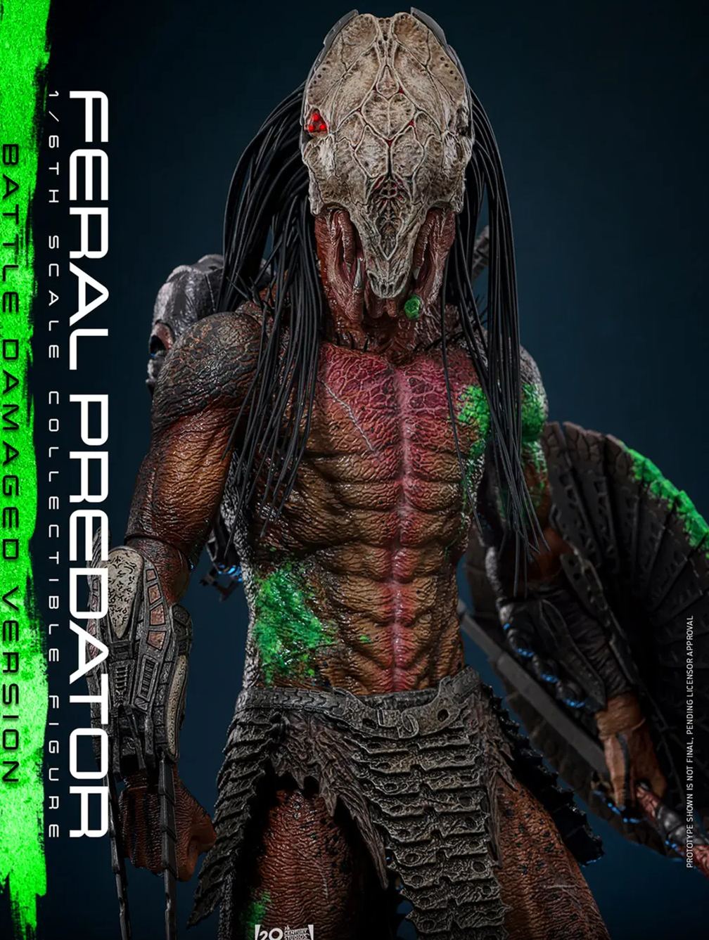 Hottoys - 1/6 Prey: The Predator - TMS173 Rampage Predator Battle-Damaged Ver. Action Figure (Licensed) Statue