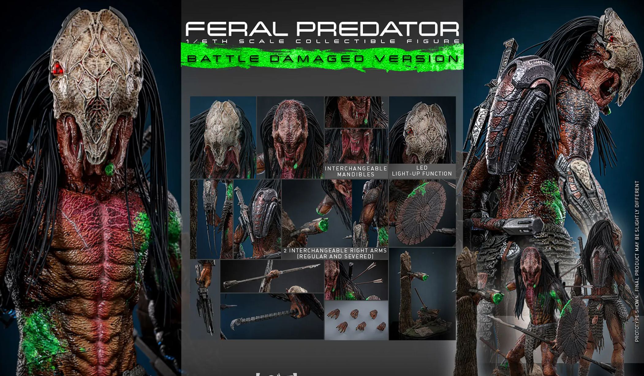 Hottoys - 1/6 Prey: The Predator - TMS173 Rampage Predator Battle-Damaged Ver. Action Figure (Licensed) Statue