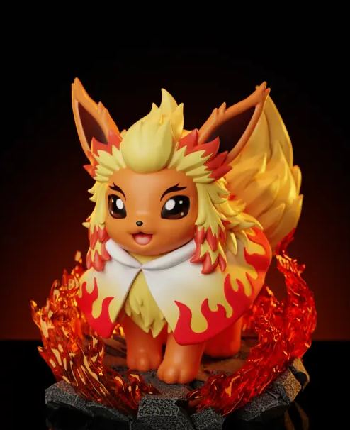 ZH Studio - Flareon Flame Spirit Pokemon Statue