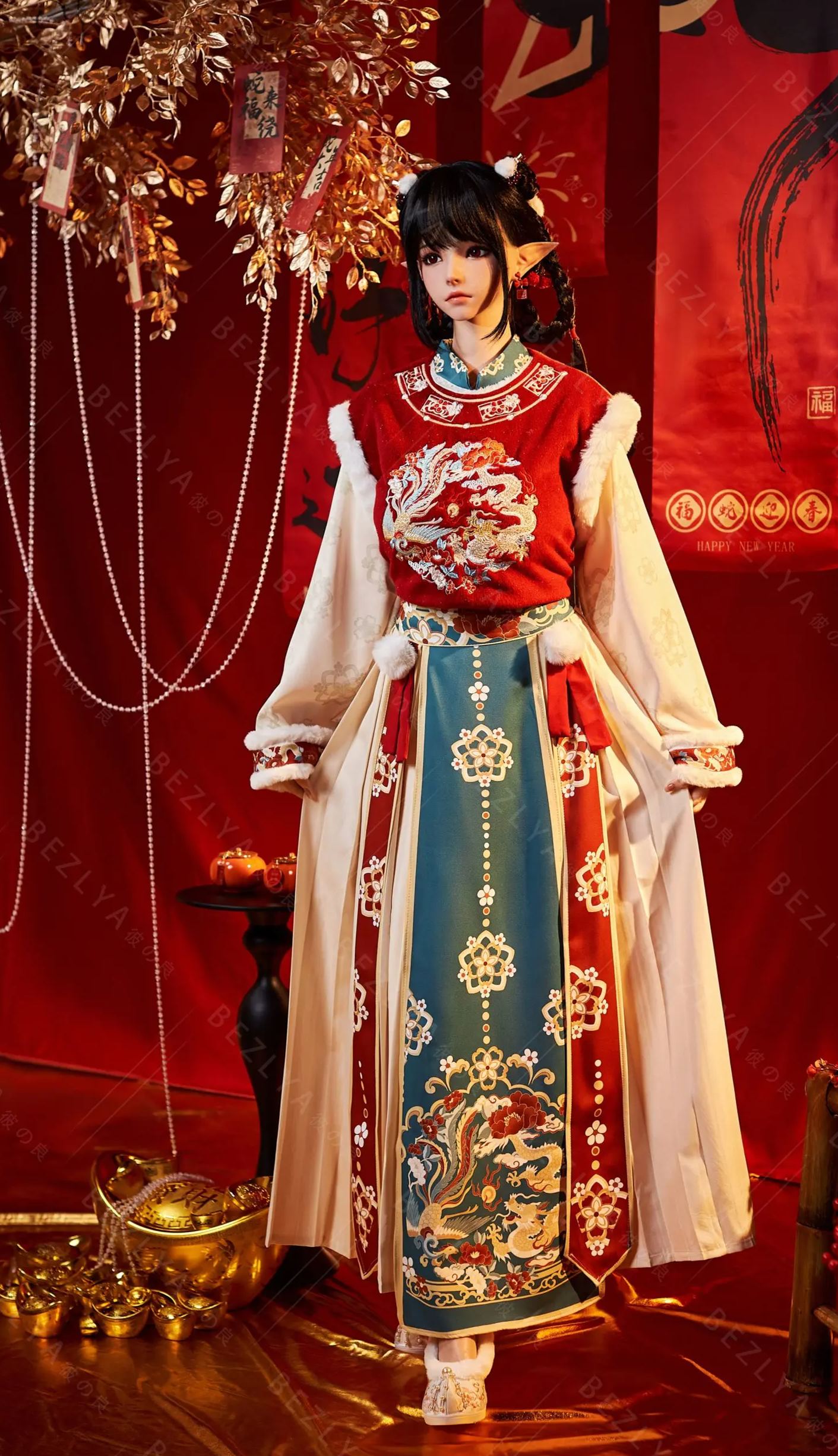 Bezlya - 2.2CF Springfield Bliss - Calia - No. 1 Makeup - 1/1 Silicone Doll Licensed Statue