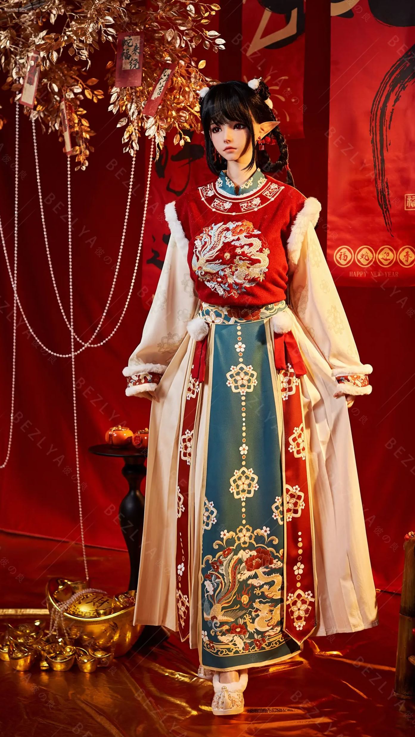 Bezlya - 2.2CF Springfield Bliss - Calia - No. 1 Makeup - 1/1 Silicone Doll Licensed Statue