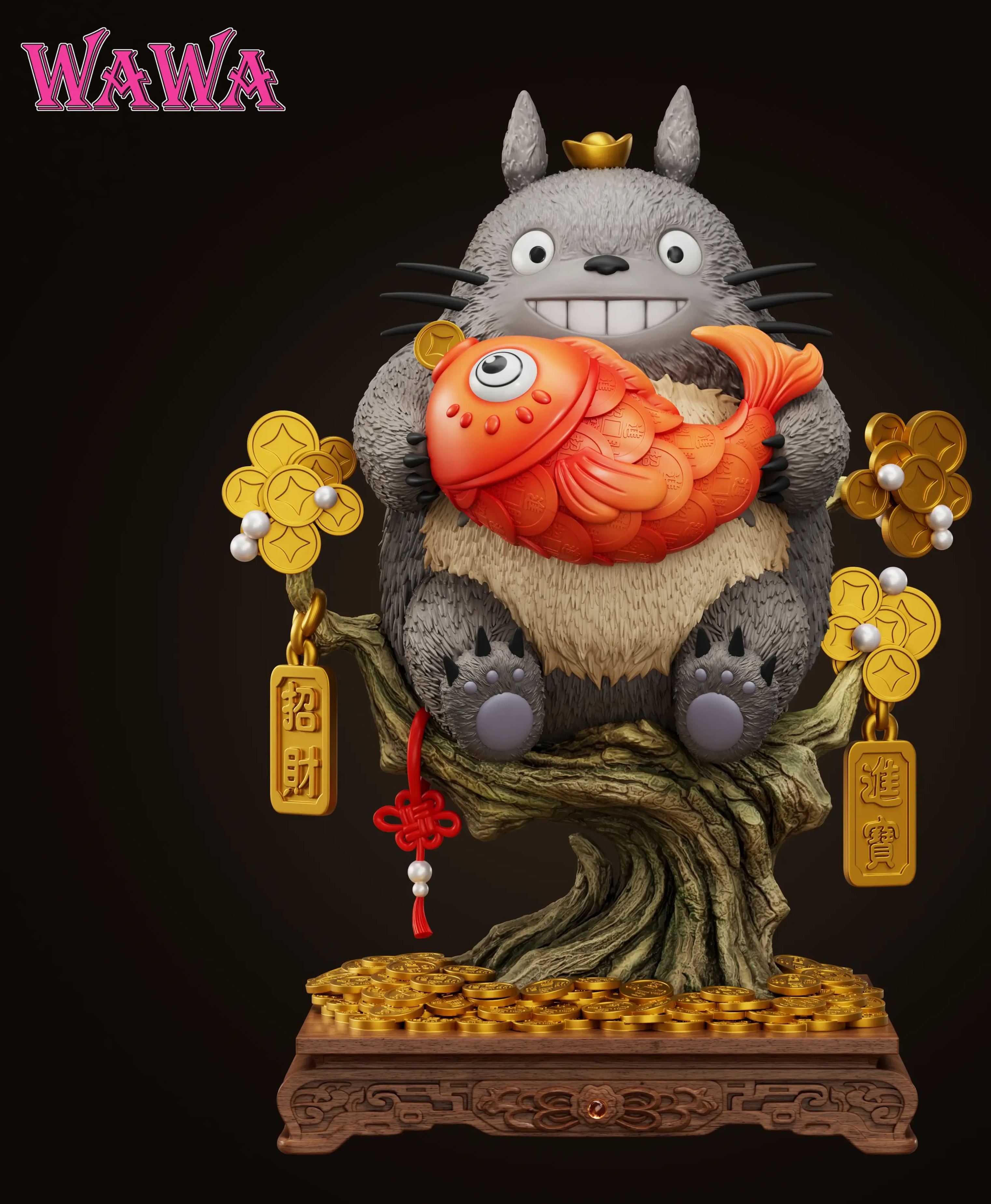 WAWA Studio - Totoro Lucky Charm Series My Neighbor Totoro Statue 