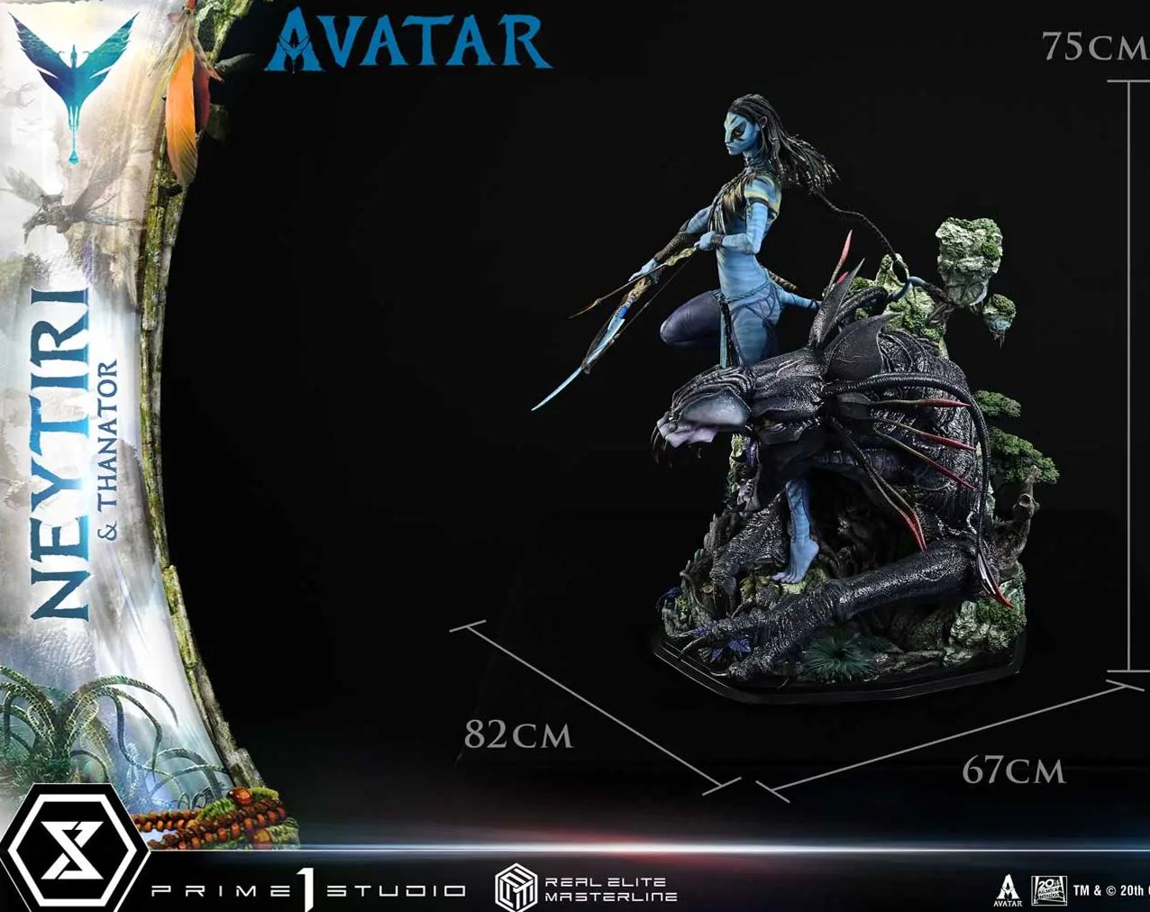 Prime 1 Studio - Real Elite Masterline Avatar Film Neytiri X Thanator Avatar Legacy Collection  Licensed Statue