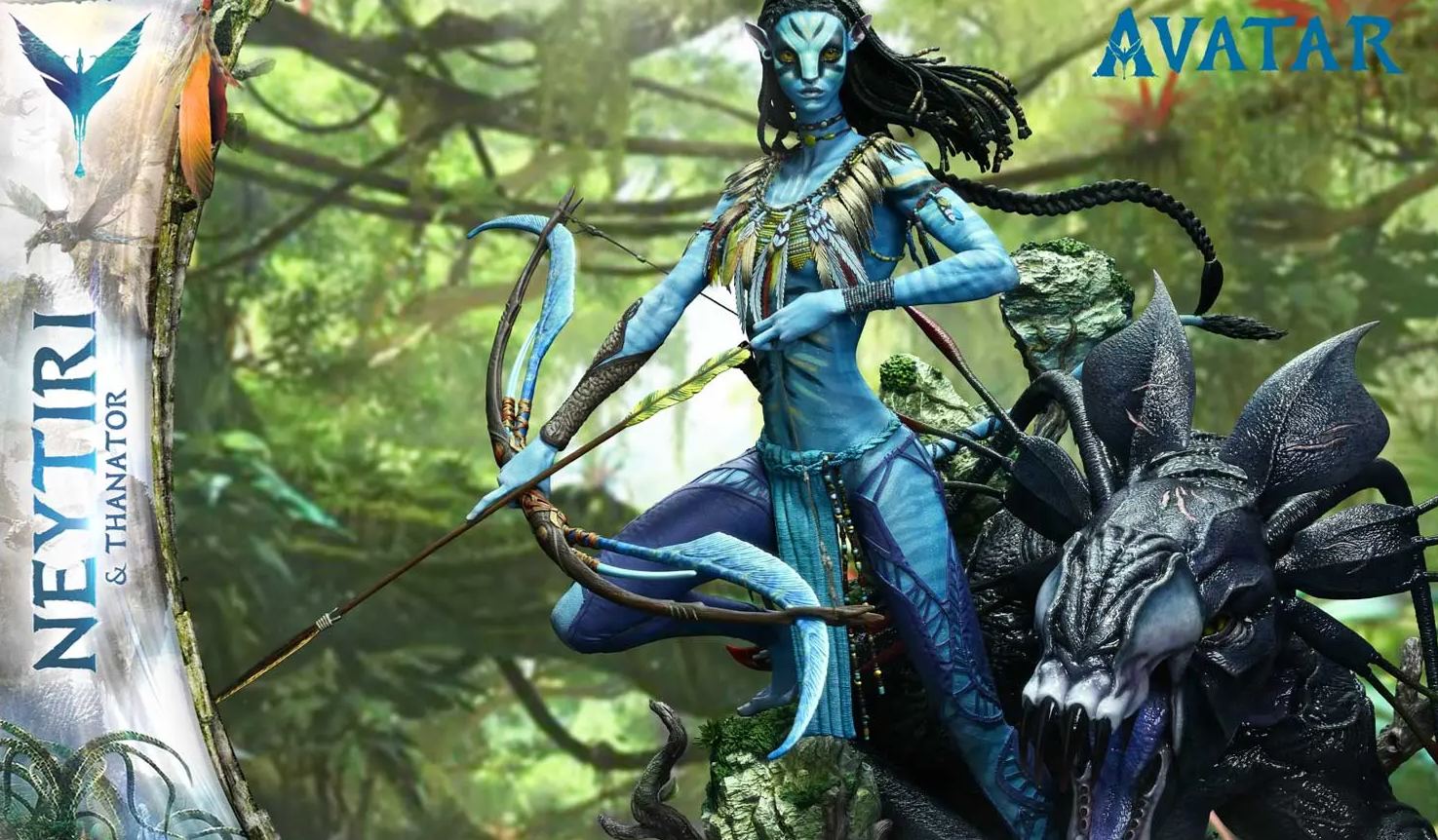 Prime 1 Studio - Real Elite Masterline Avatar Film Neytiri X Thanator Avatar Legacy Collection  Licensed Statue