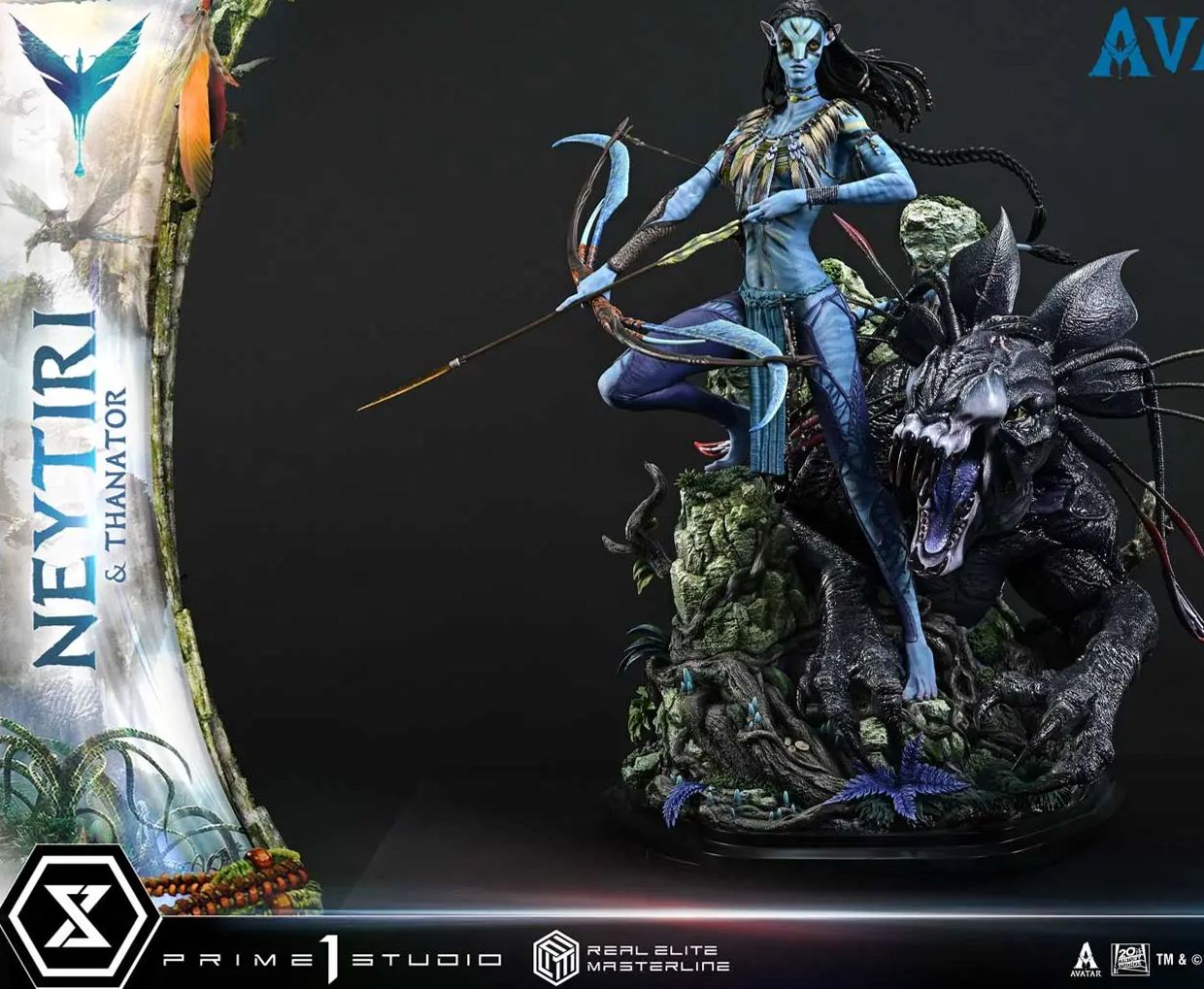 Prime 1 Studio - Real Elite Masterline Avatar Film Neytiri X Thanator Avatar Legacy Collection  Licensed Statue