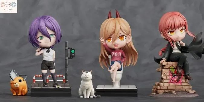 Popo Studio - Chibi Figure Power Tabletop Chainsaw Man Statue