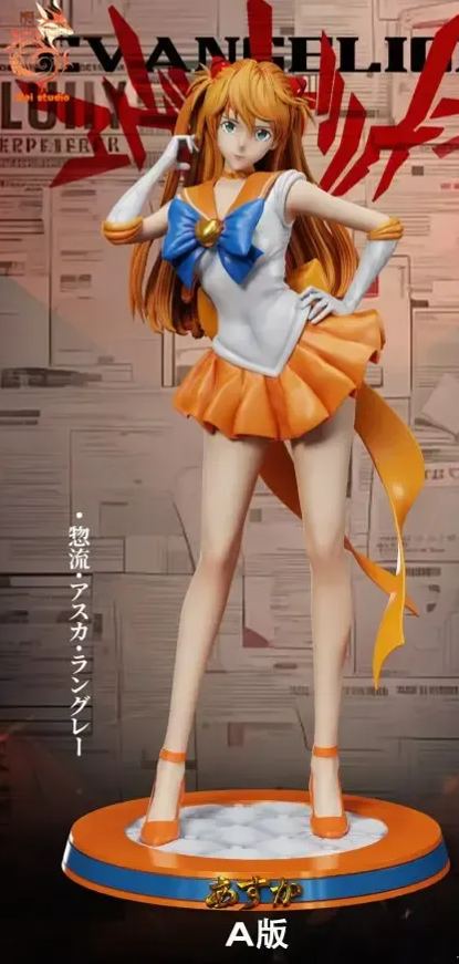 Mei Studio - Soryu Asuka Langley Cosplay Sailor Moon Mina Aino Neon Genesis Evangelion Statue 
