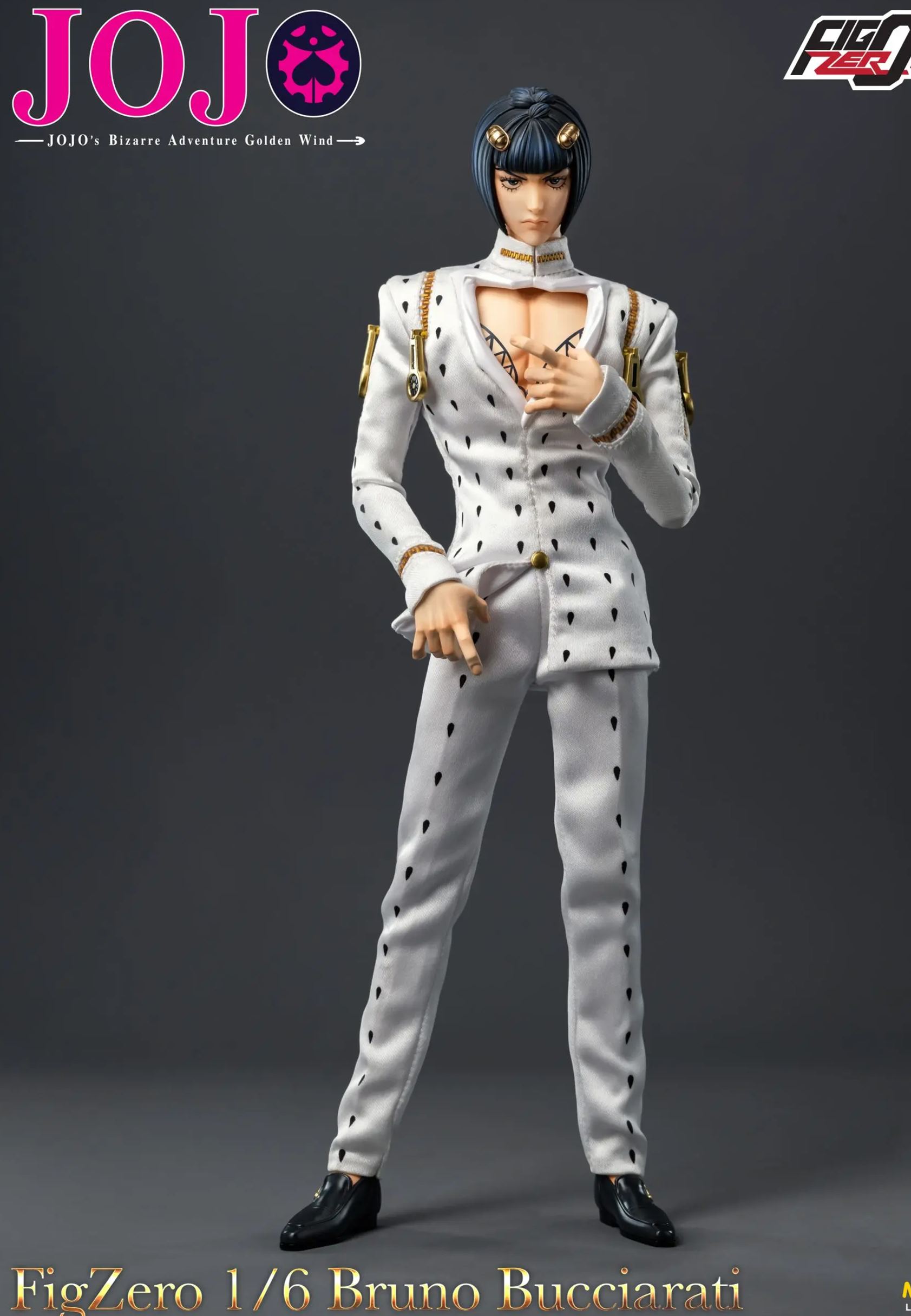 Threezero - JOJO’s Bizarre Adventure Golden Wind FigZero 1/6 Bruno Bucciarati 3Z06590M0 Licensed Statue