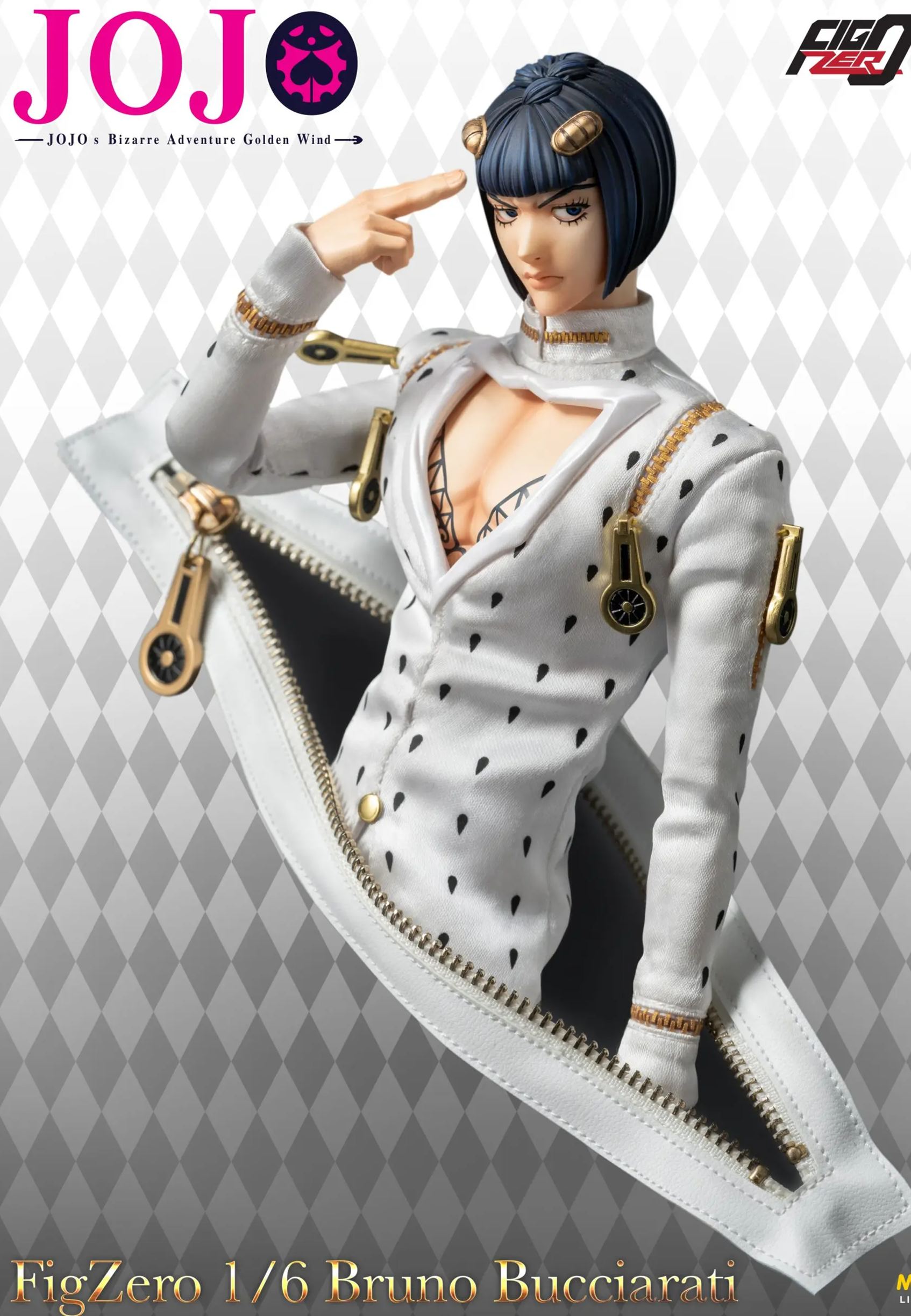 Threezero - JOJO’s Bizarre Adventure Golden Wind FigZero 1/6 Bruno Bucciarati 3Z06590M0 Licensed Statue
