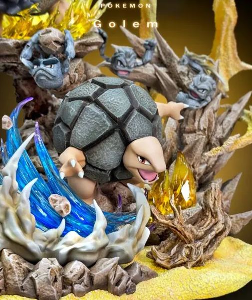 PPAP Studio - Golem Family Evolution Set Pokemon Statue 