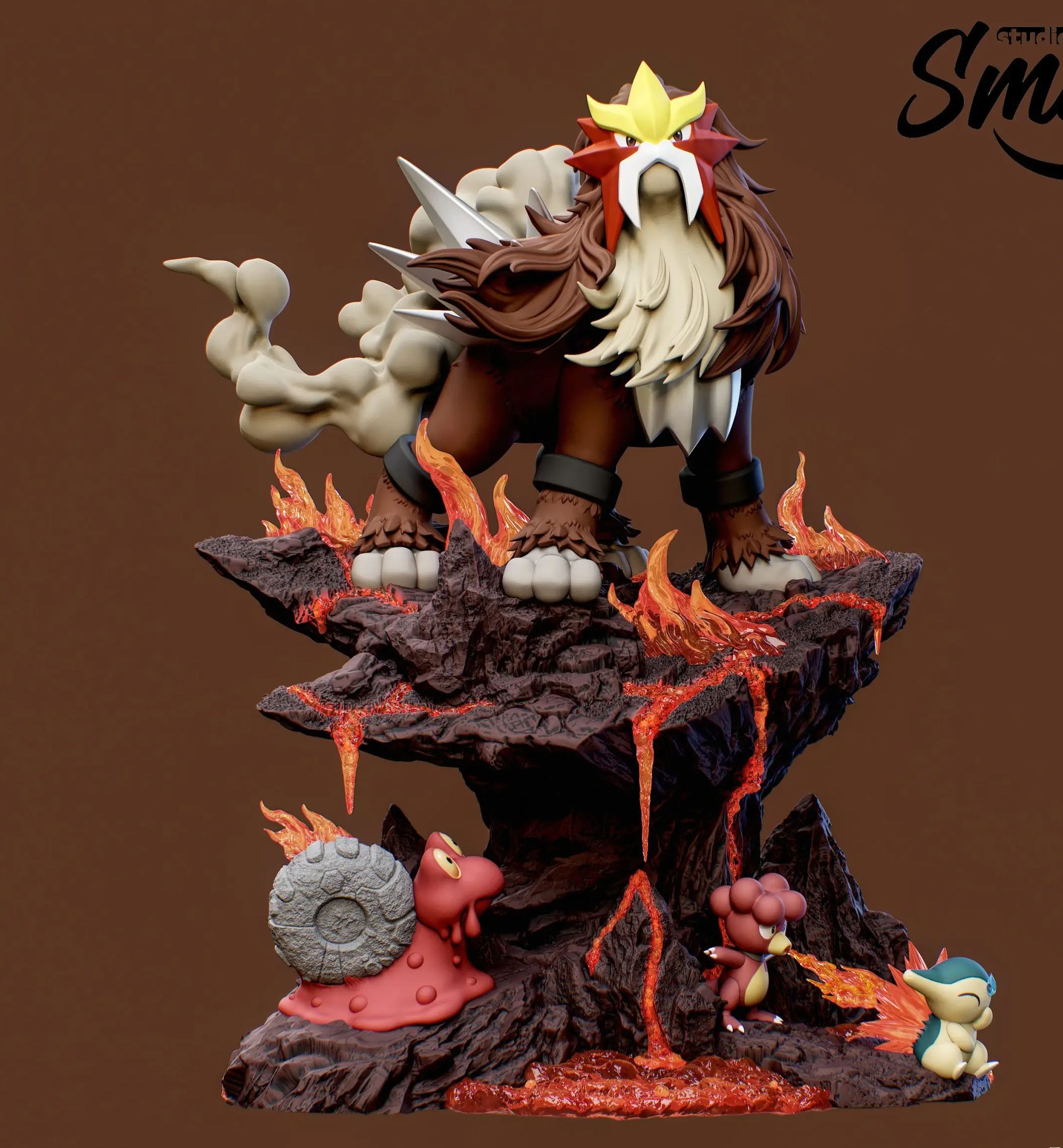 Smile Studio - Entei 3st series of the Ecology gk series Pokemon Statue 