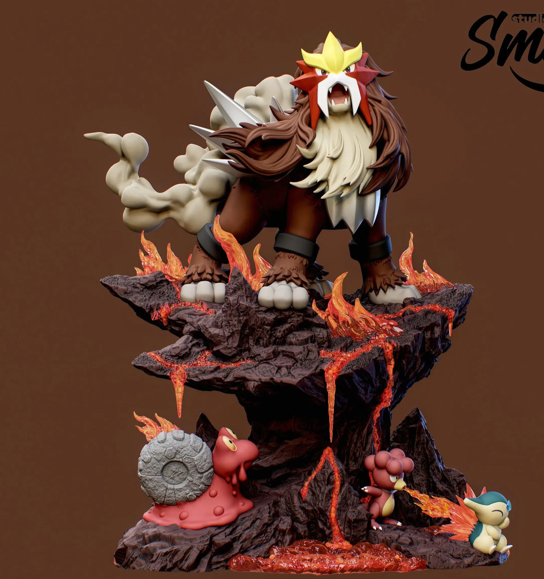 Smile Studio - Entei 3st series of the Ecology gk series Pokemon Statue 