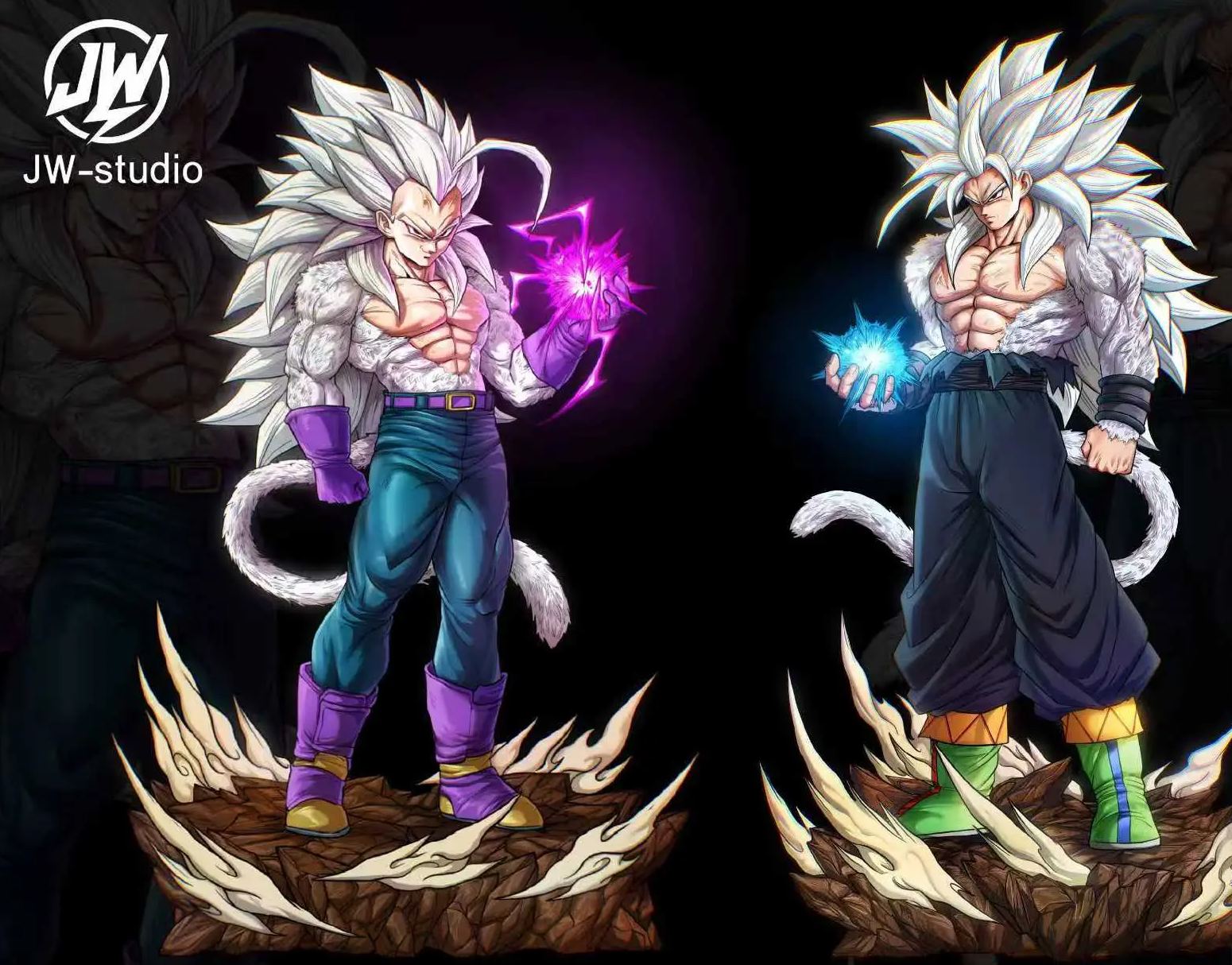 JW Studio - Son Goku , Vegeta Super Saiyan 5 Dragon Ball Statue