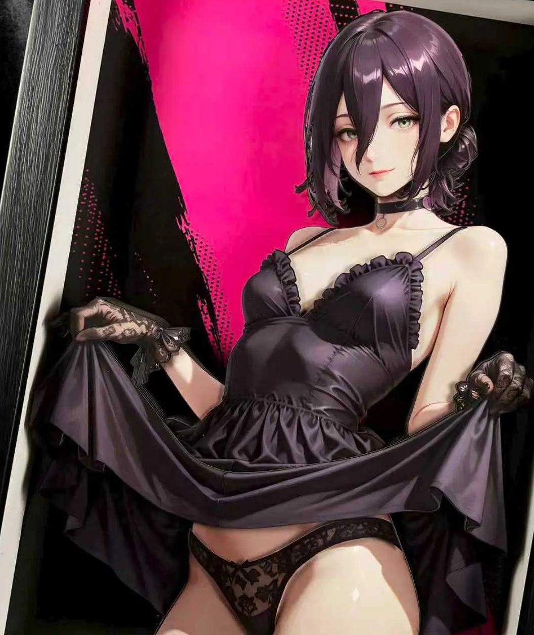 B&W Studio - Reze 3D Decorative Painting Chainsaw Man Statue