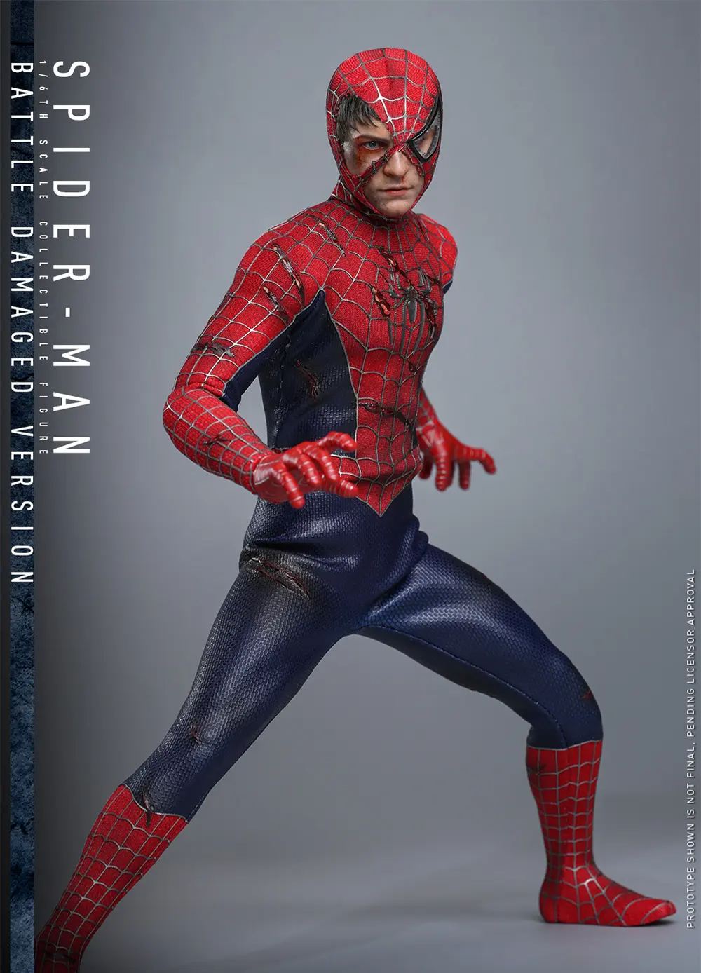 Hottoys - 1/6 Spider-Man Tobey Maguire Battle Damaged Version Action Figure MMS859 Licensed
