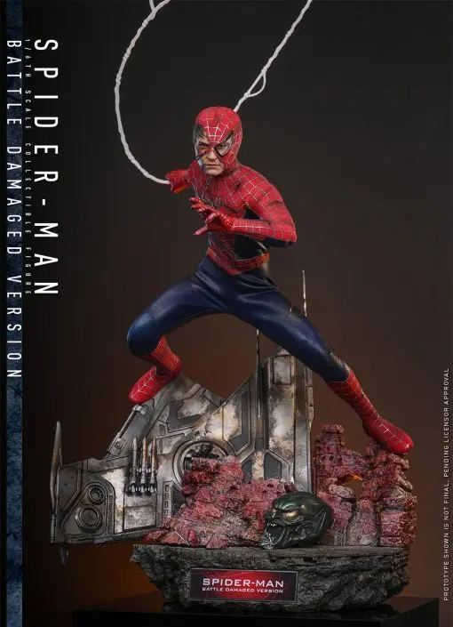 Hottoys - 1/6 Spider-Man Tobey Maguire Battle Damaged Version Action Figure MMS859 Licensed