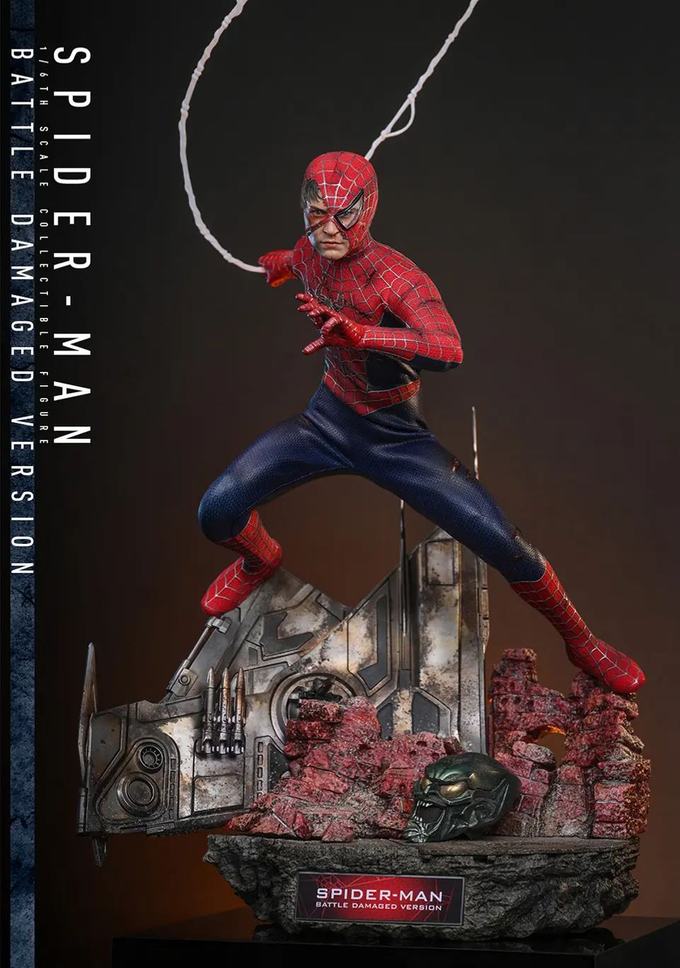 Hottoys - 1/6 Spider-Man Tobey Maguire Battle Damaged Version Action Figure MMS859 Licensed