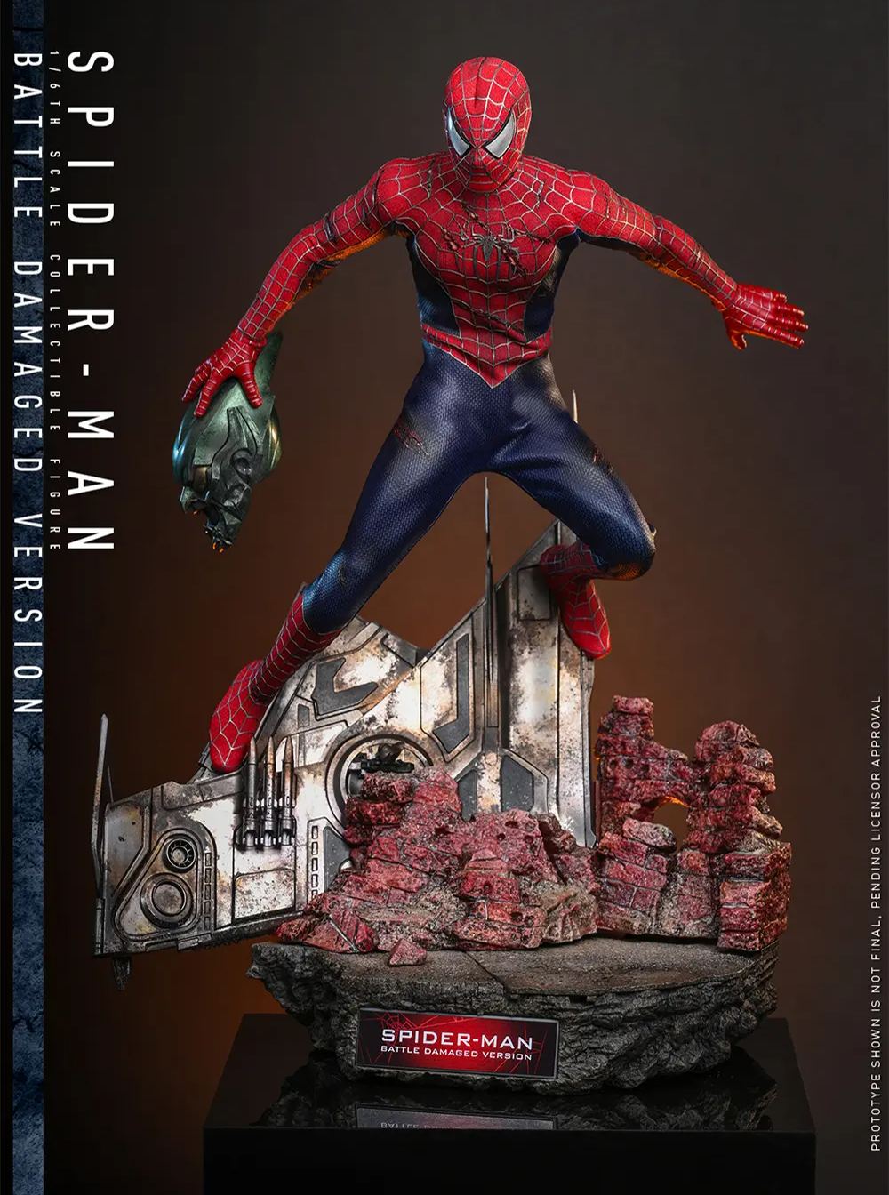 Hottoys - 1/6 Spider-Man Tobey Maguire Battle Damaged Version Action Figure MMS859 Licensed