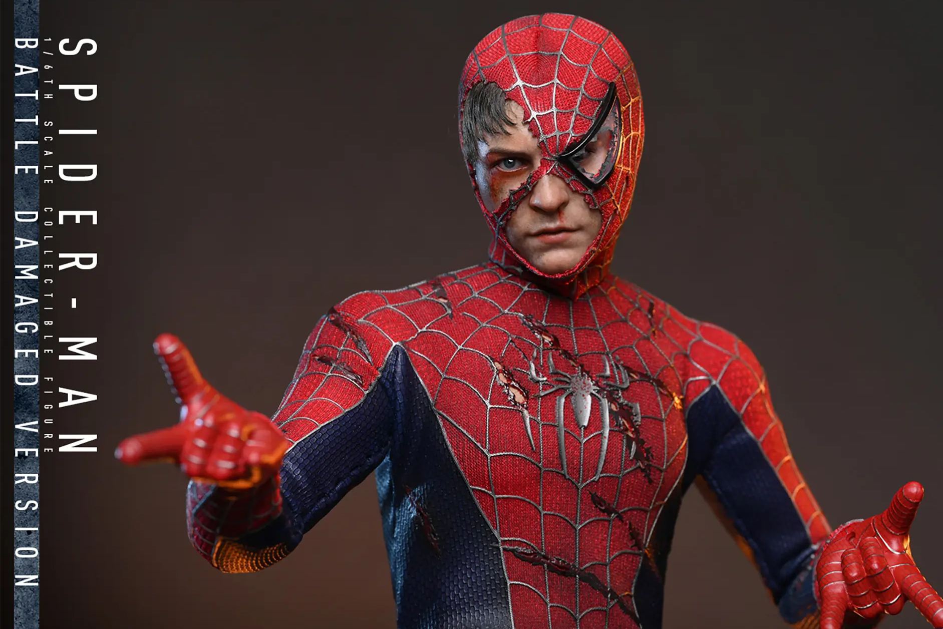 Hottoys - 1/6 Spider-Man Tobey Maguire Battle Damaged Version Action Figure MMS859 Licensed