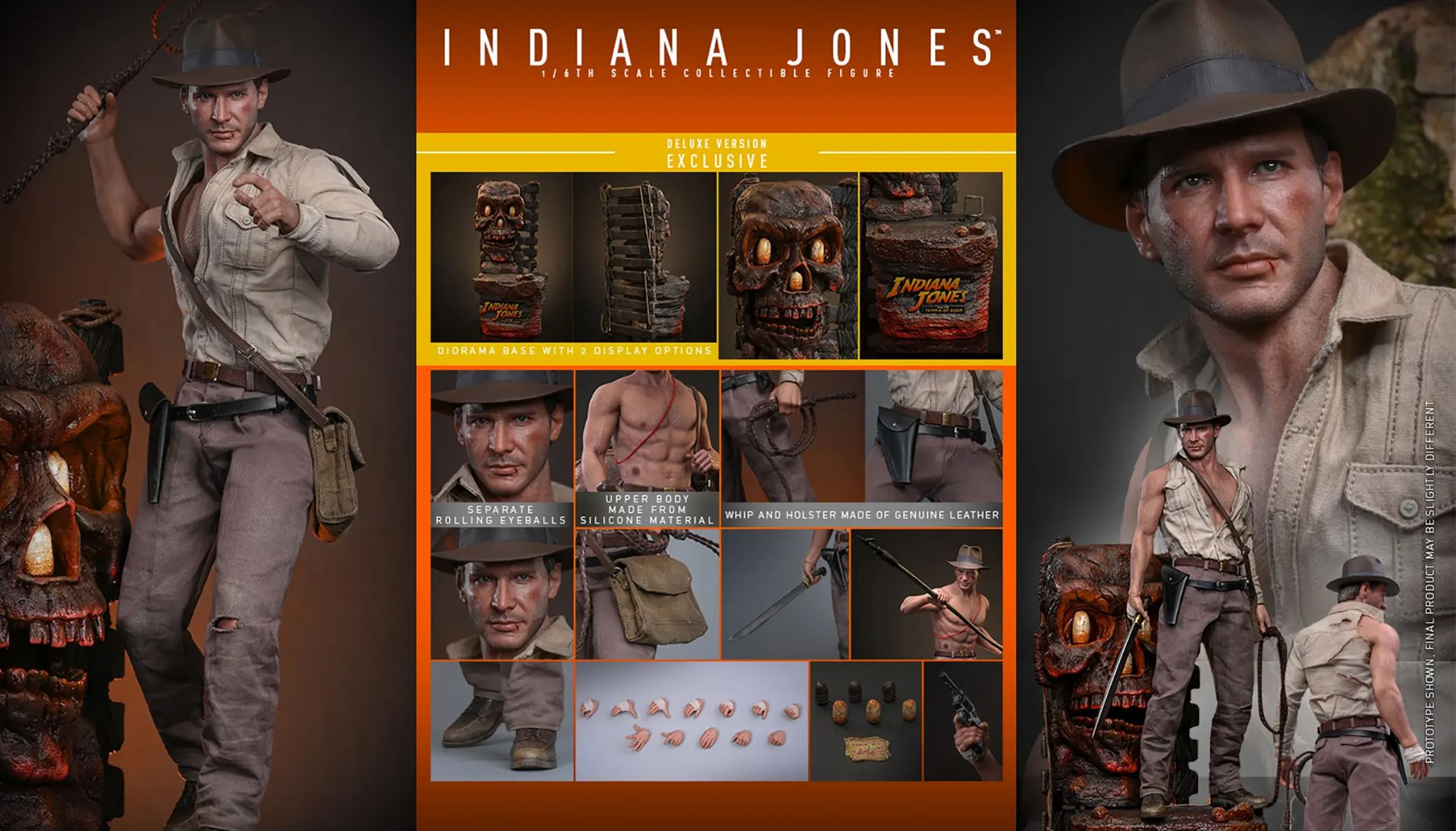 Hottoys - 1/6 Indiana Jones and the Temple of Doom Dr. Henry Jones MMS860 MMS861 Licensed Statue