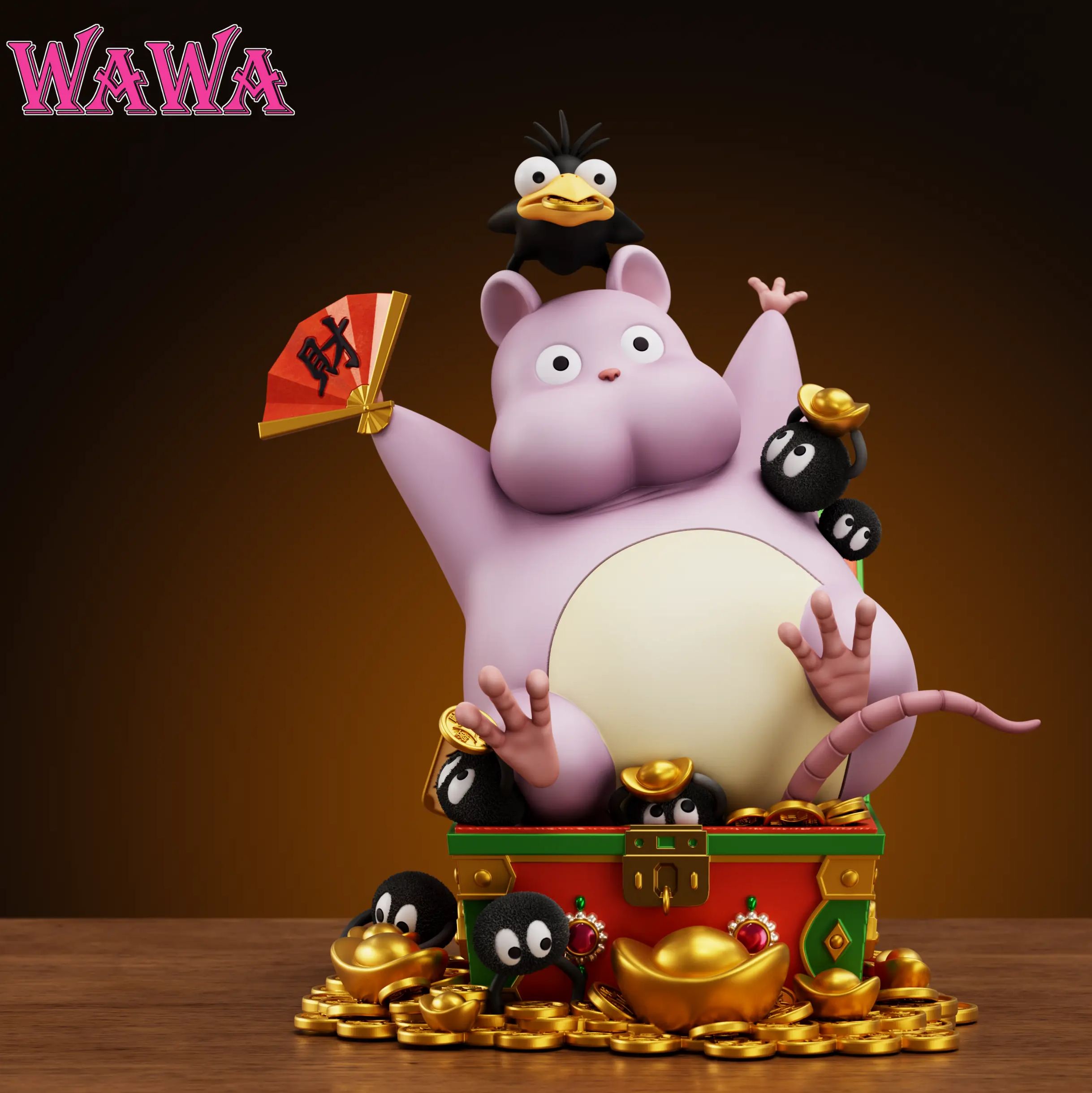 WAWA Studio - Lucky Boh Spirited Away Statue